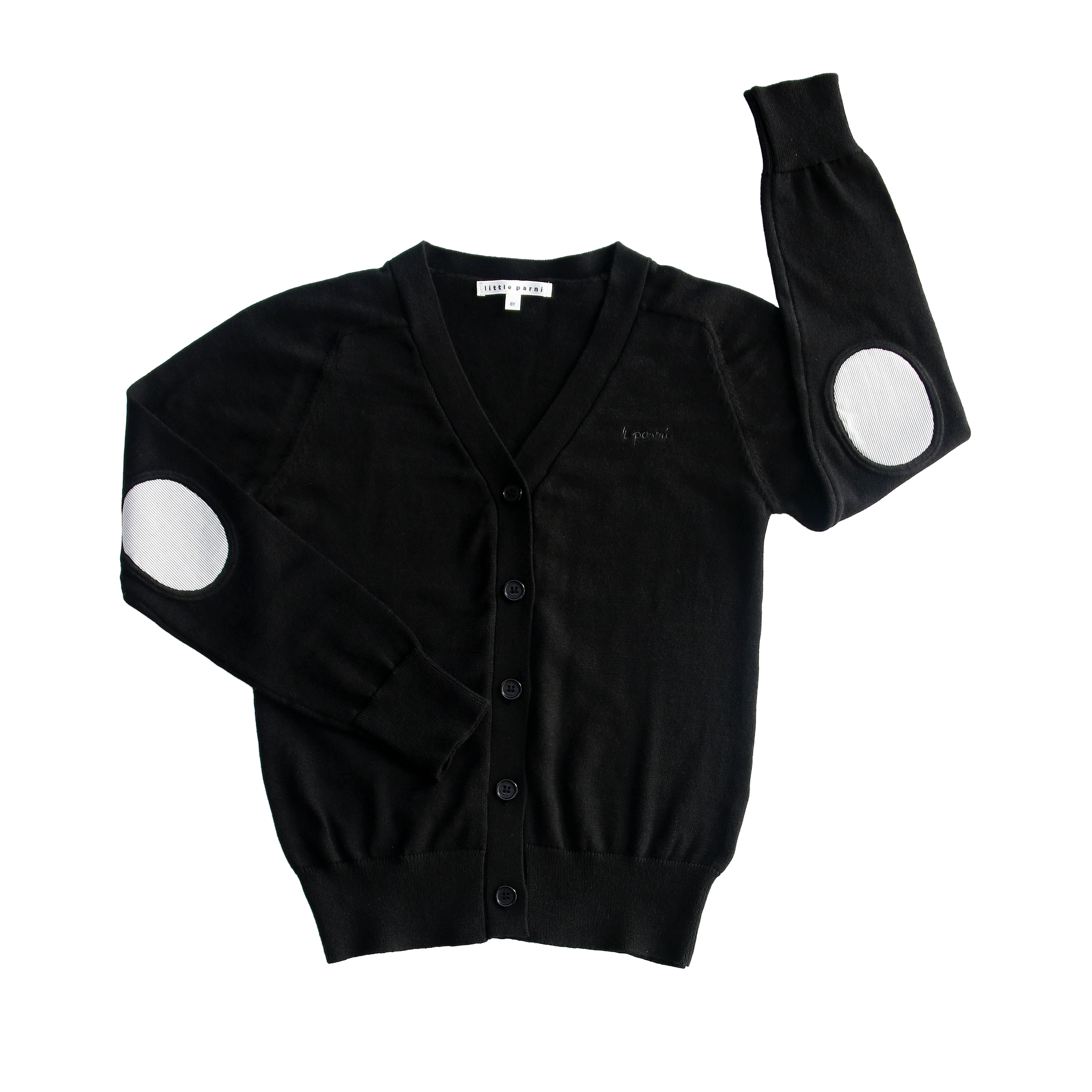 Little Parni Black Boys Patch Cardigan (K654)