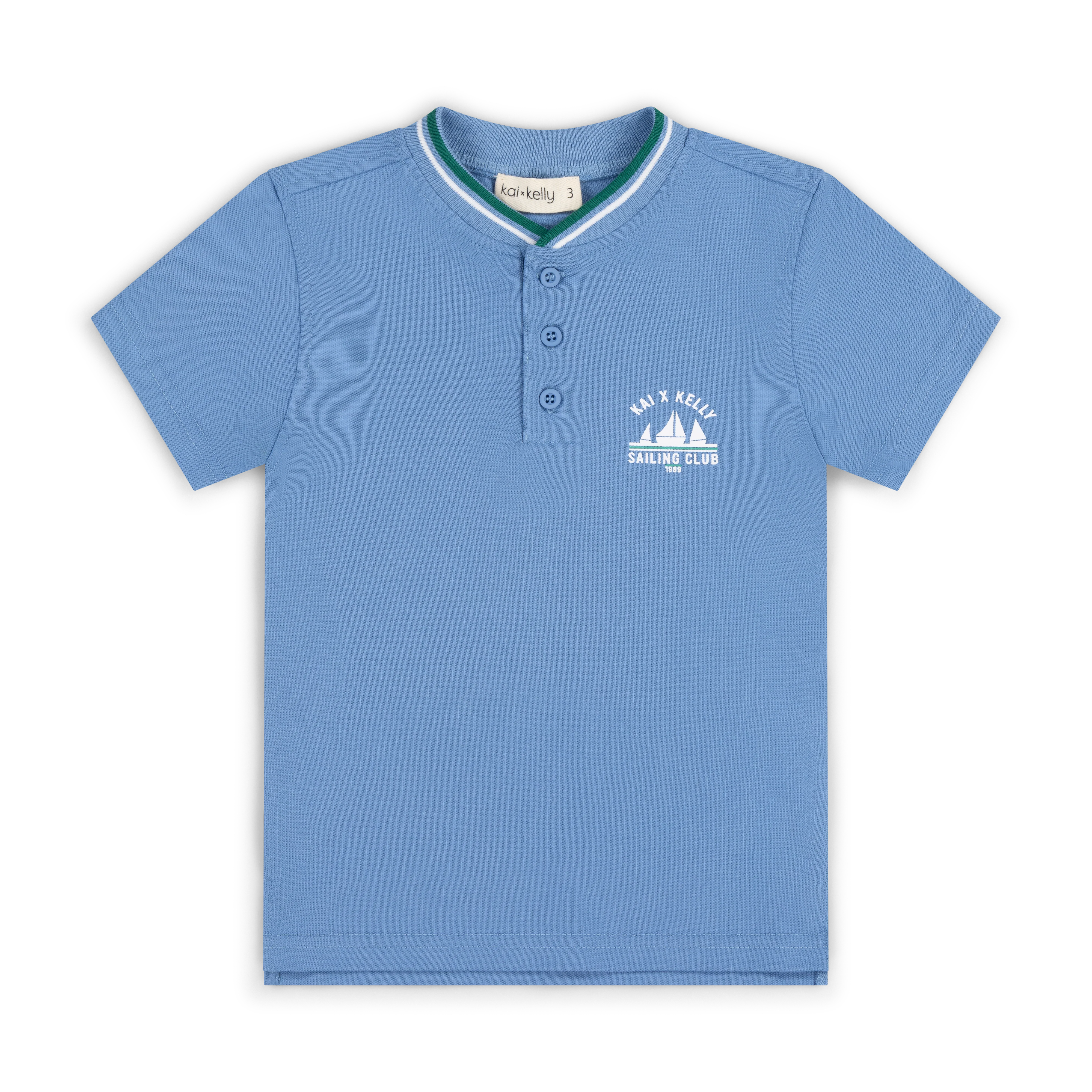 Kai & Kelly Blue Henley S/S