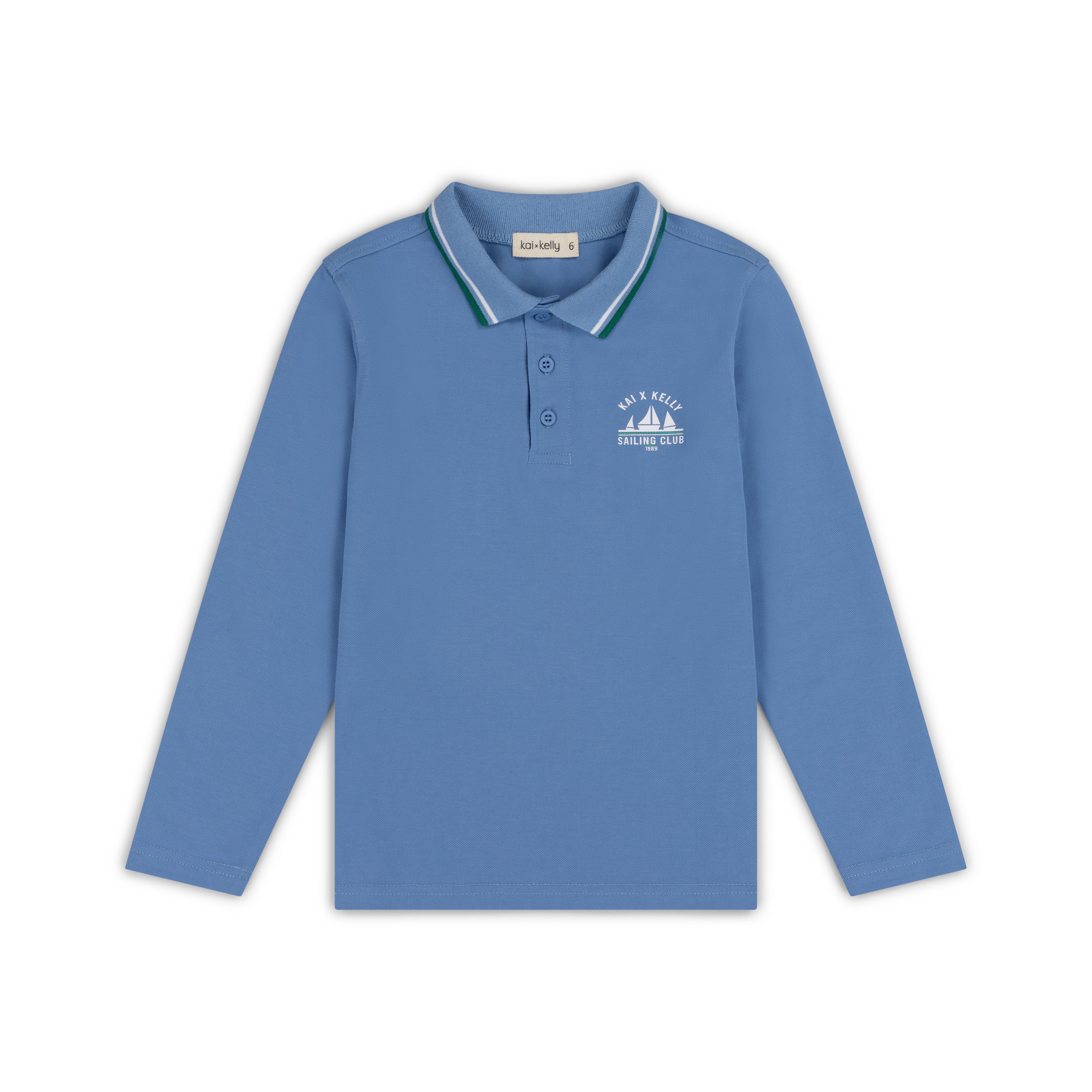 Kai & Kelly Blue Polo L/S