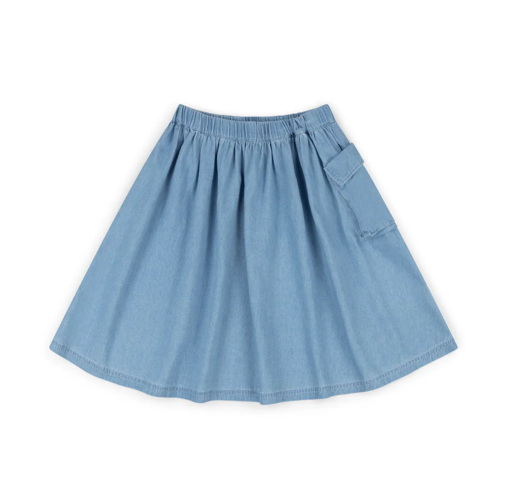 Kai & Kelly Chambray Denim Tencil Skirt