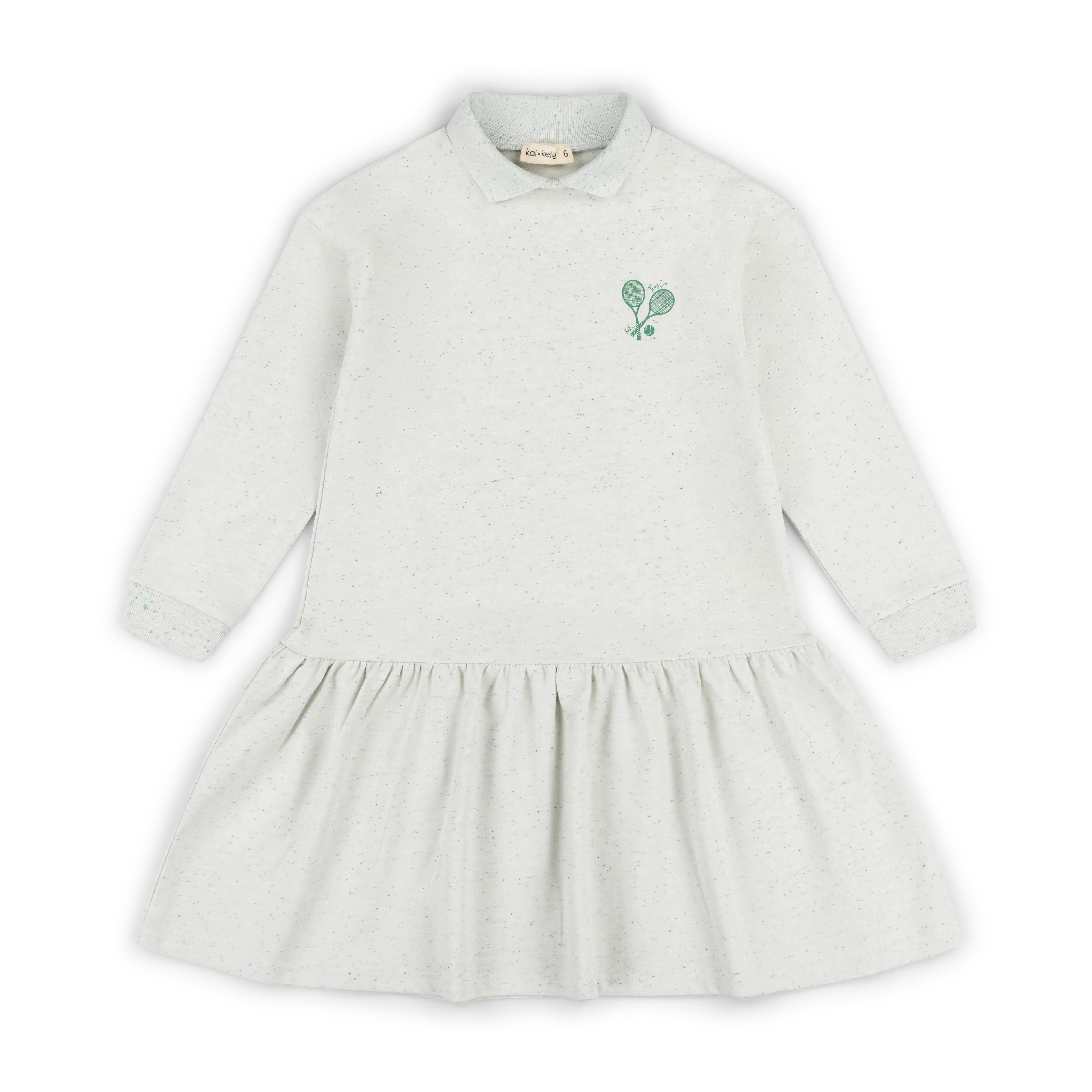 Kai & Kelly Speckled Green Collar Dress