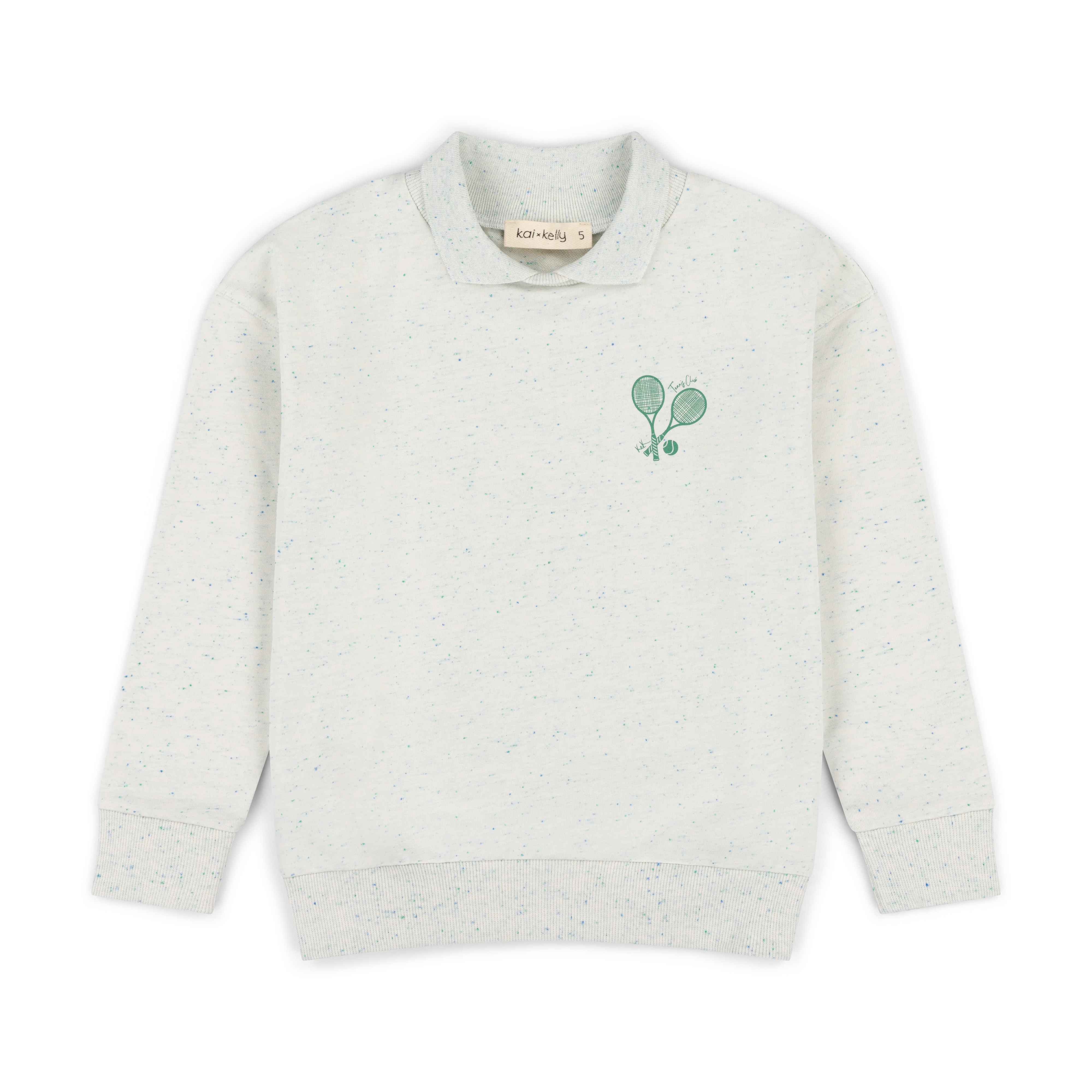 Kai & Kelly Speckled Green Polo L/S