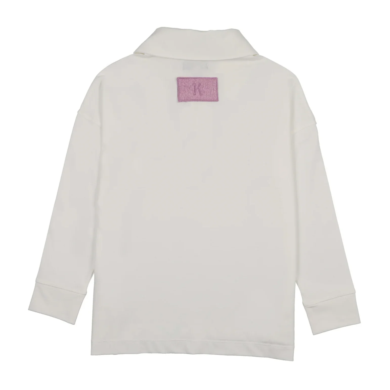 Kin And Kin White/ Mauve Trimming Teen Oversized T-Shirt (D21) - Image 2