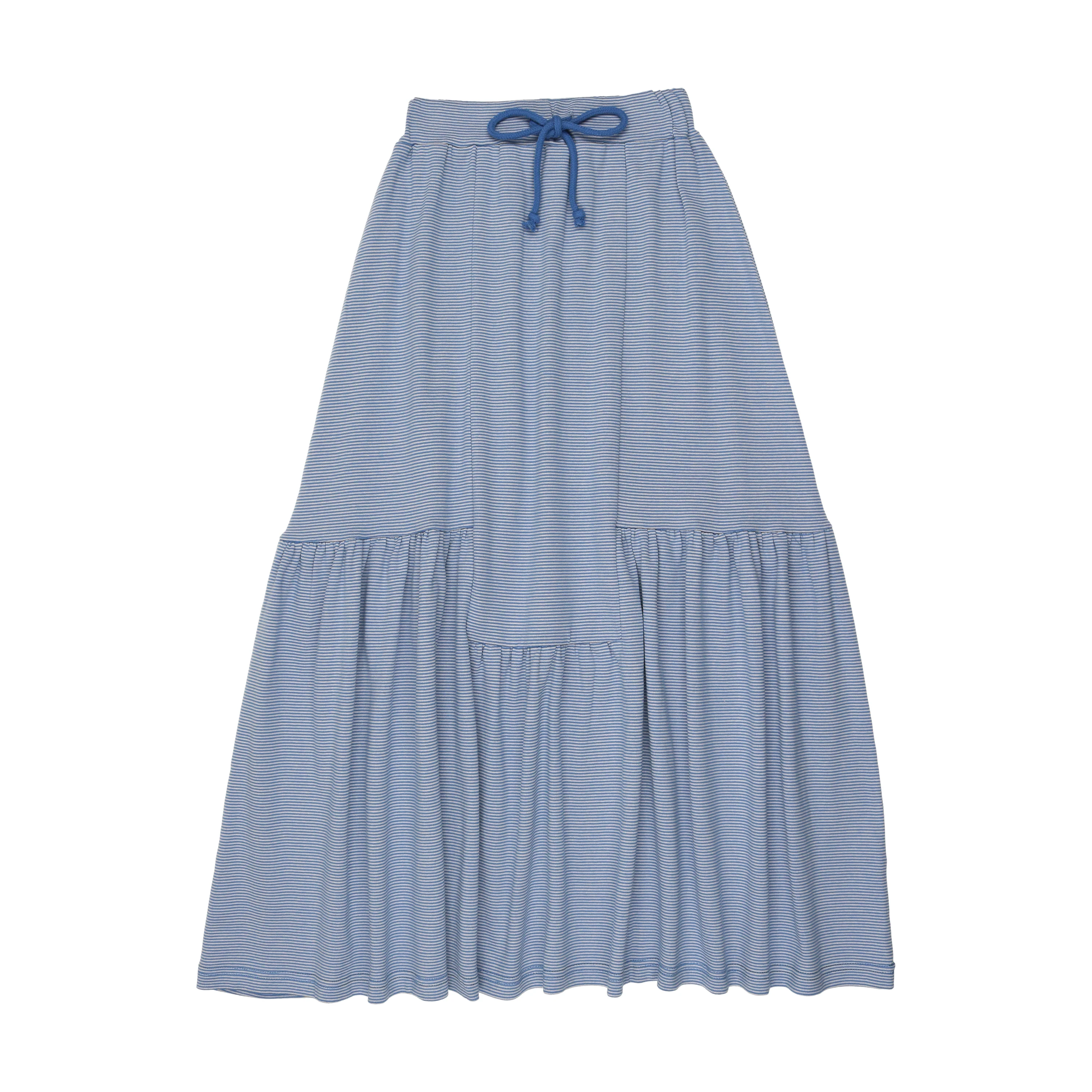 Kin + Kin Blue stripes Striped midi skirt (K224)