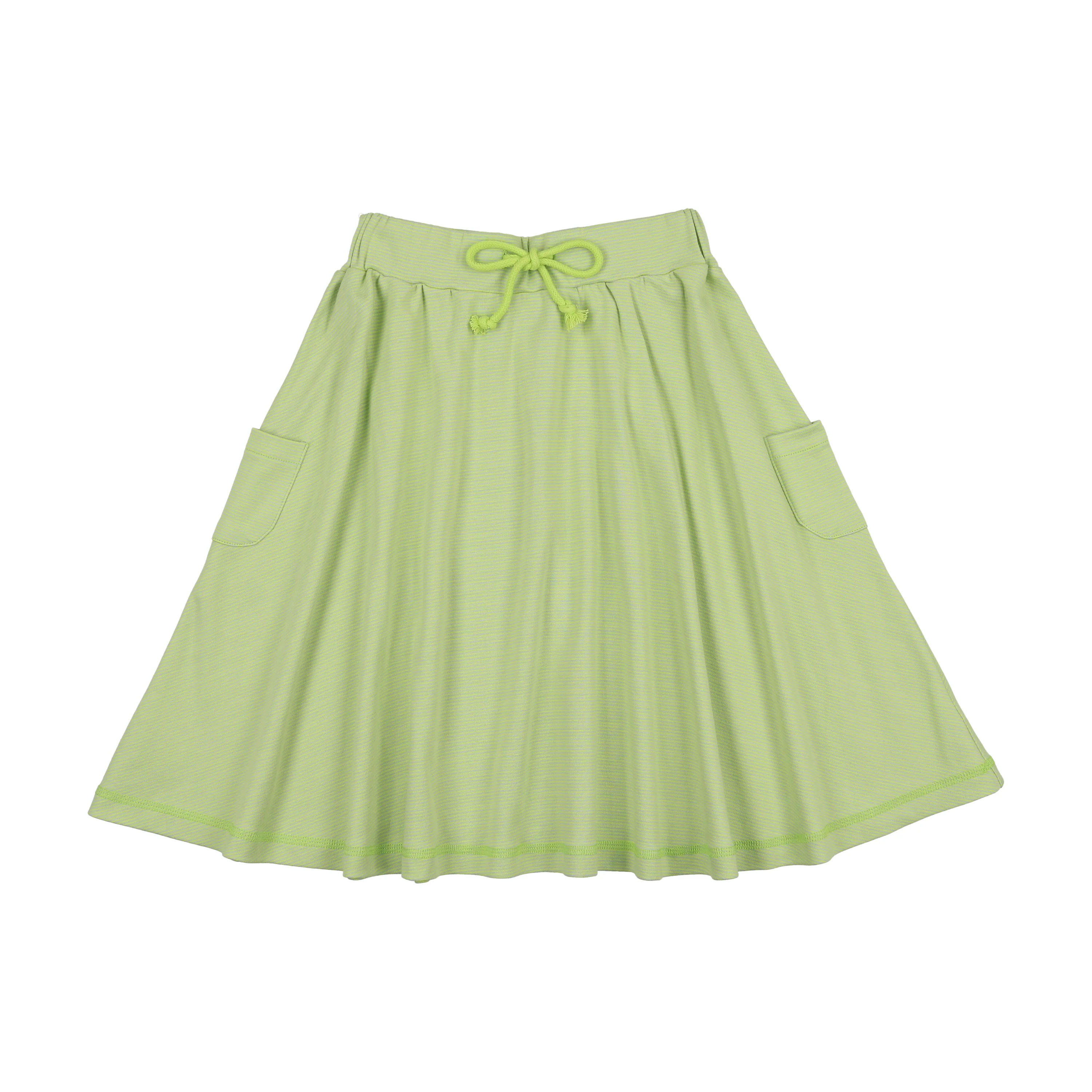 Kin + Kin Green stripes Striped full skirt (K229)