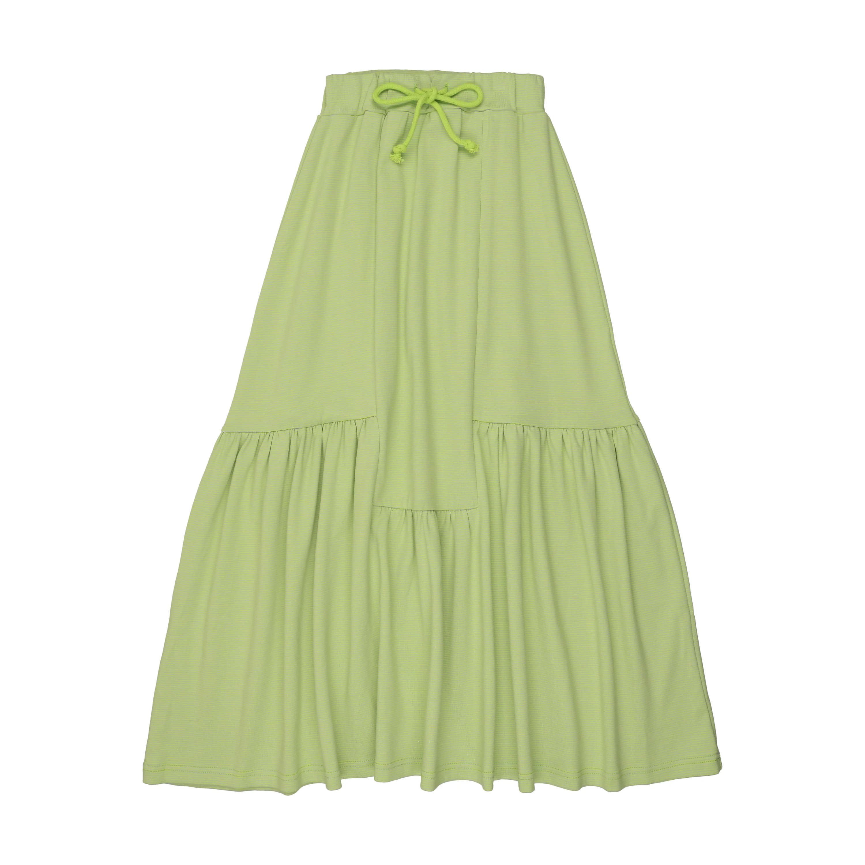 Kin + Kin Green stripes Striped midi skirt (K224)