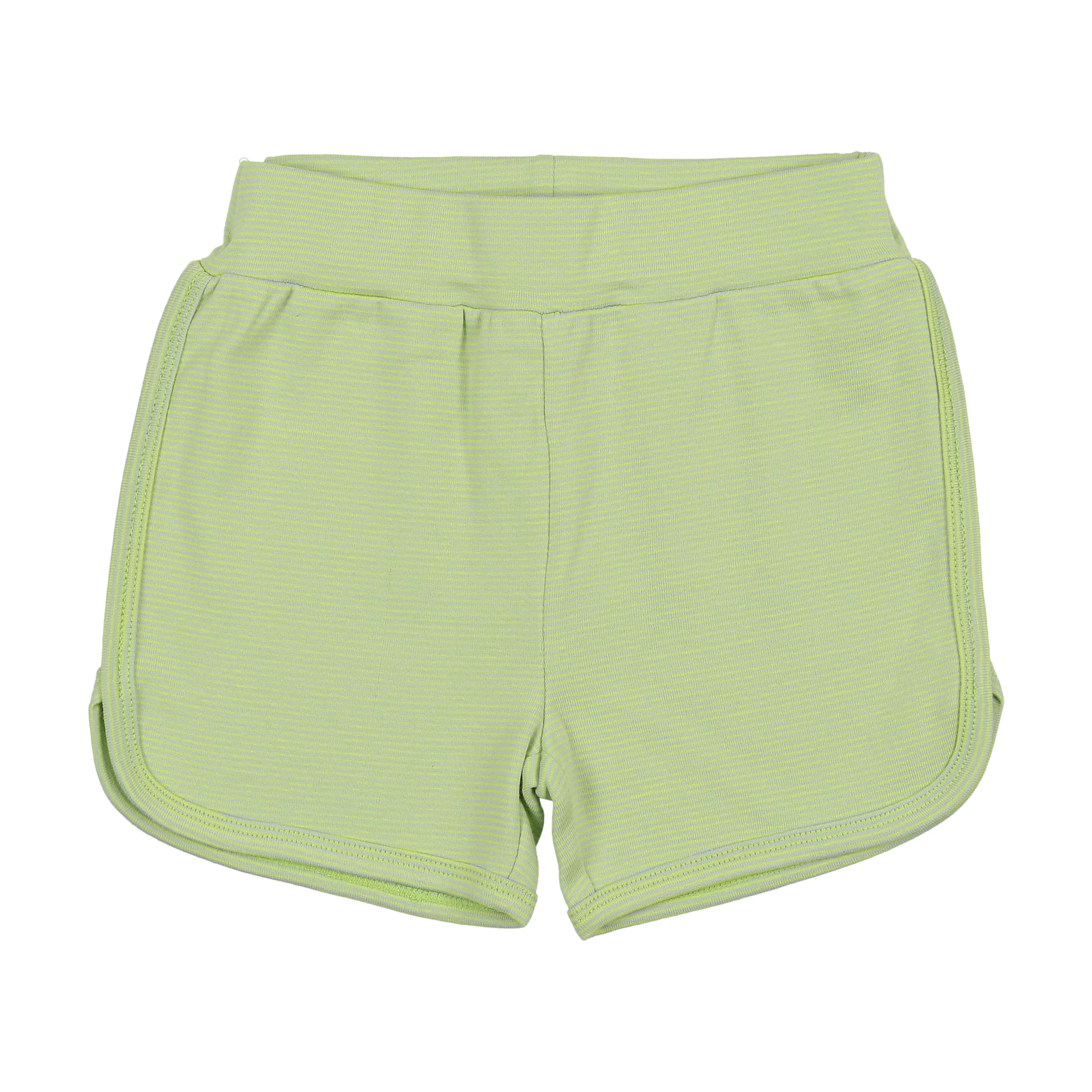 Kin + Kin Green stripes Striped track shorts (K231)