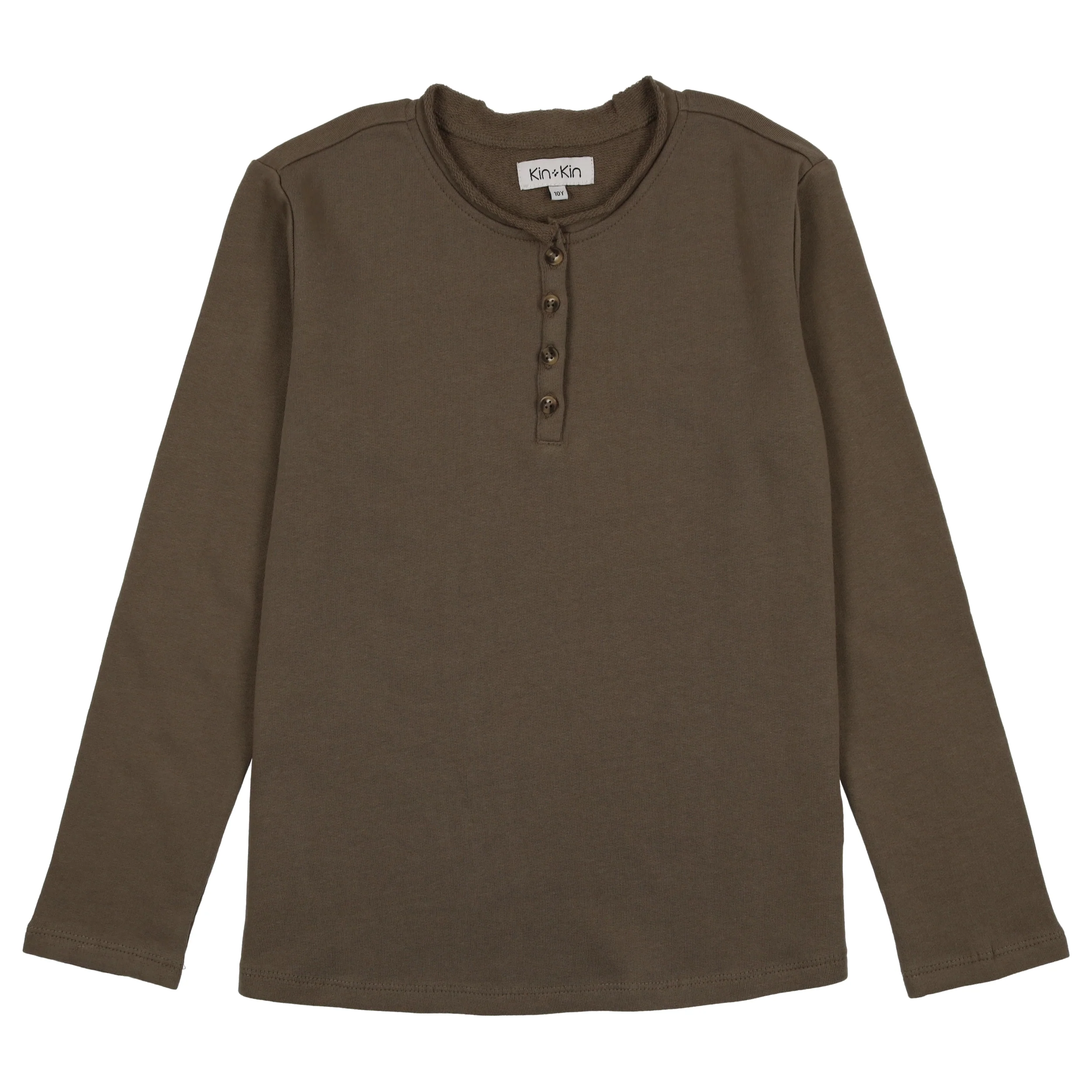 Kin + Kin Olive Fitted Henley
