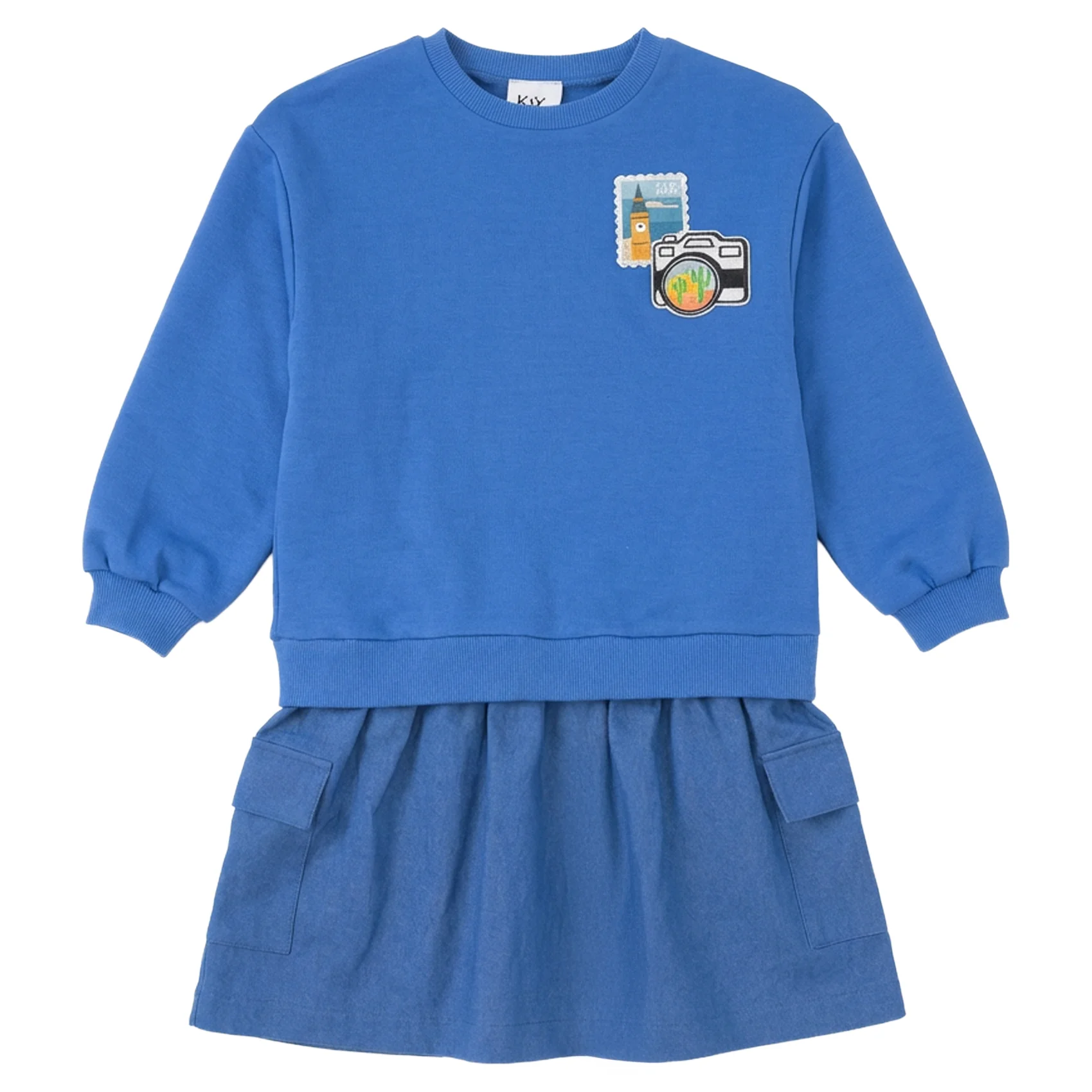 Kix Blue/Denim Travel Sweatdress K7466