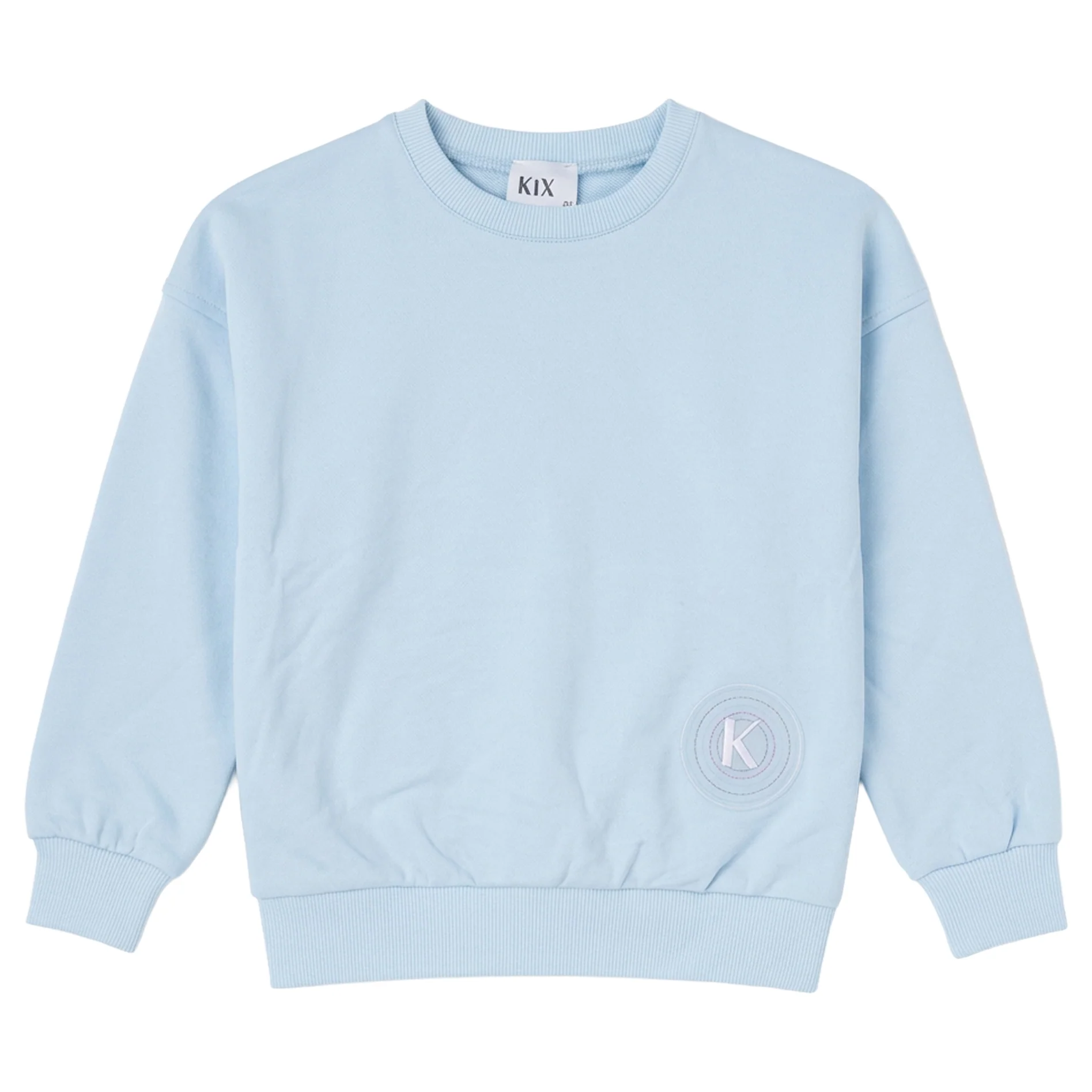 Kix Blue Embossed Rubber K Sweatshirt K7442