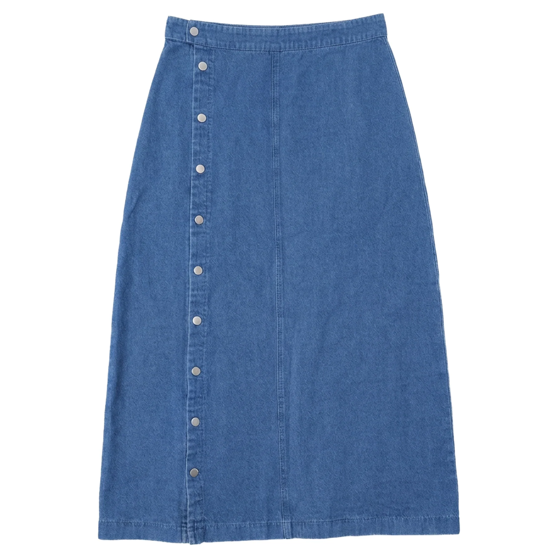 Kix Denim Side Button Down Skirt KT728