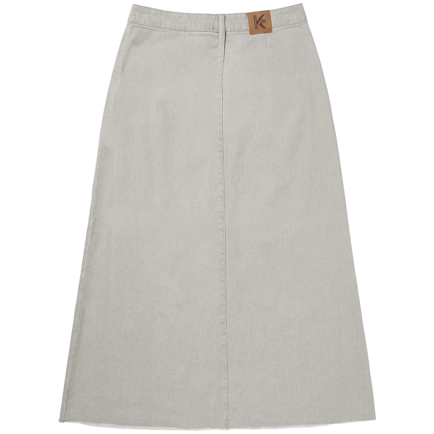 Kix Grey Fringed Hem Pleated Skirt KT712 - Image 2