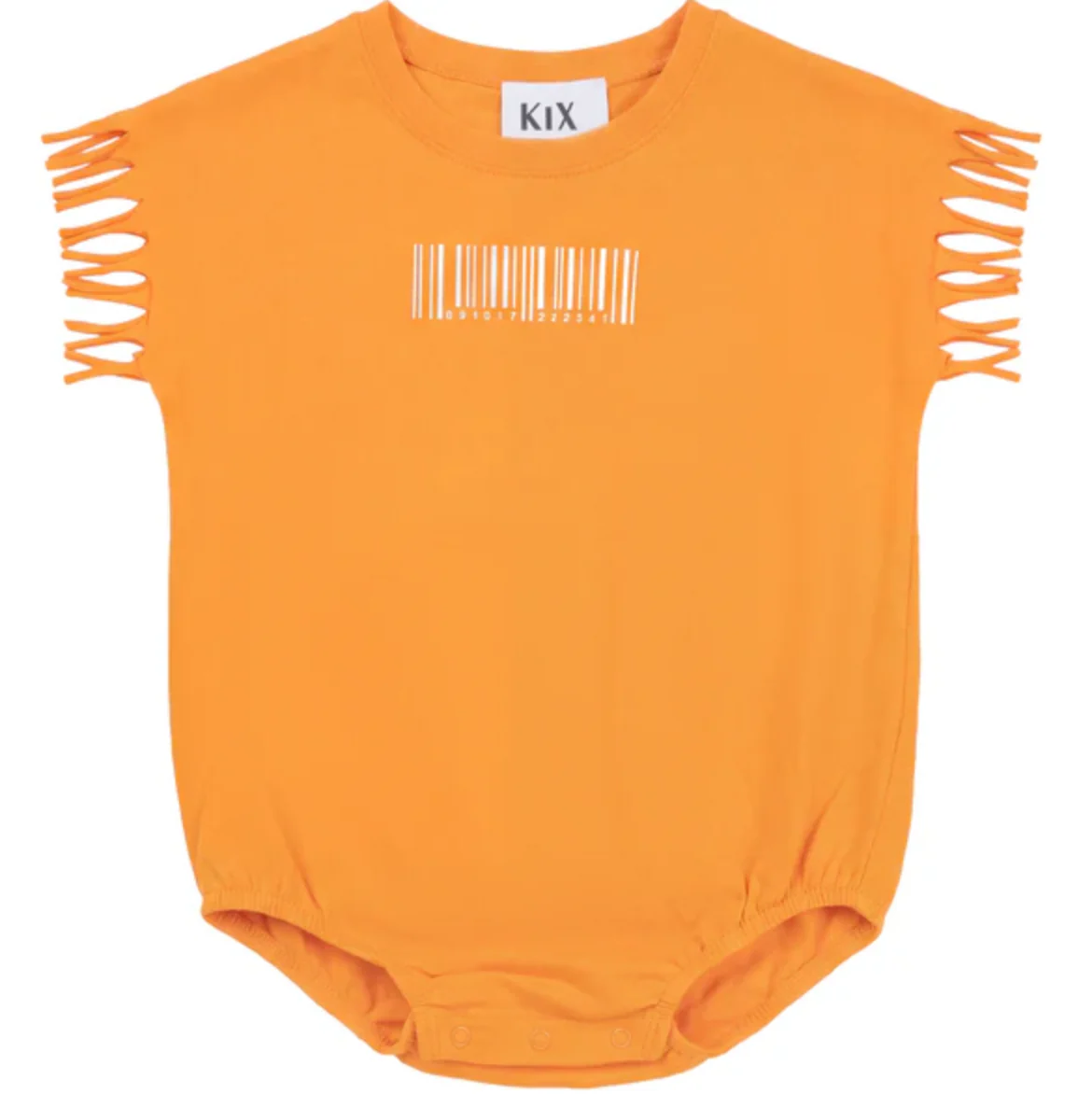Kix Orange Barcode Print Romper Baby boy K7718