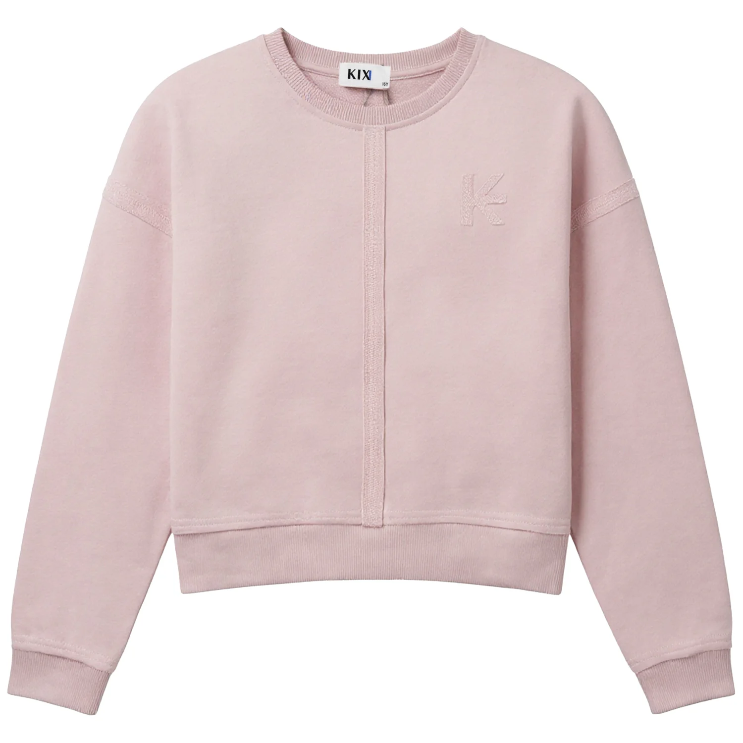 Kix Pink Raw Edged Sweatshirt KT738