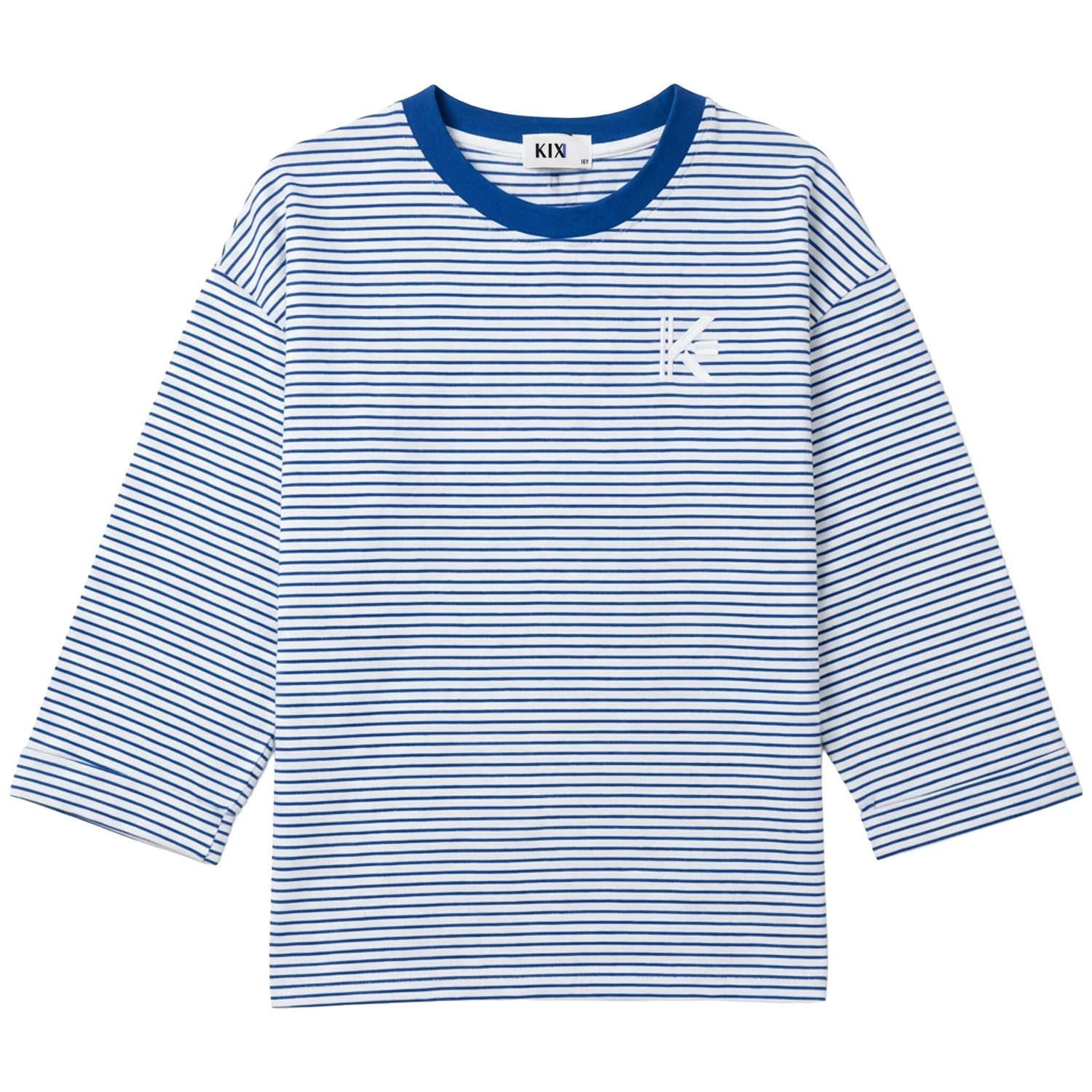 Kix Royal Blue Striped Boxy Tee KT736