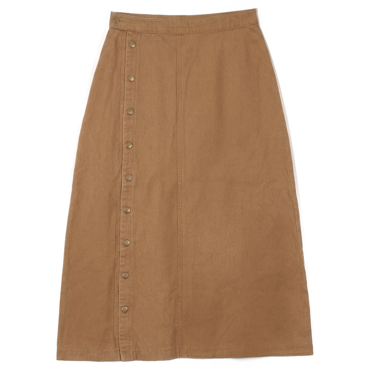 Kix Tan Side Button Down Skirt KT728