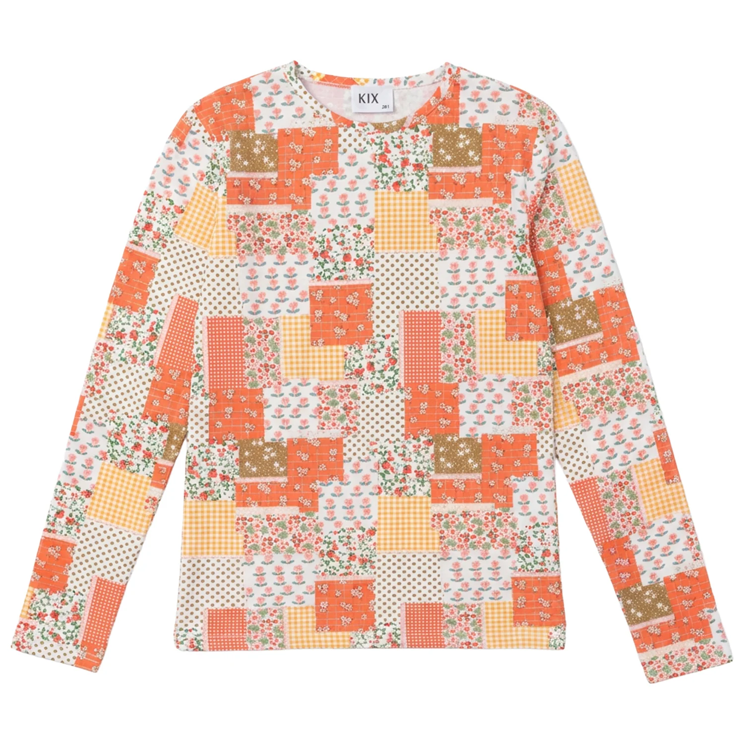 Kix White/Orange Print T-Shirt K7456