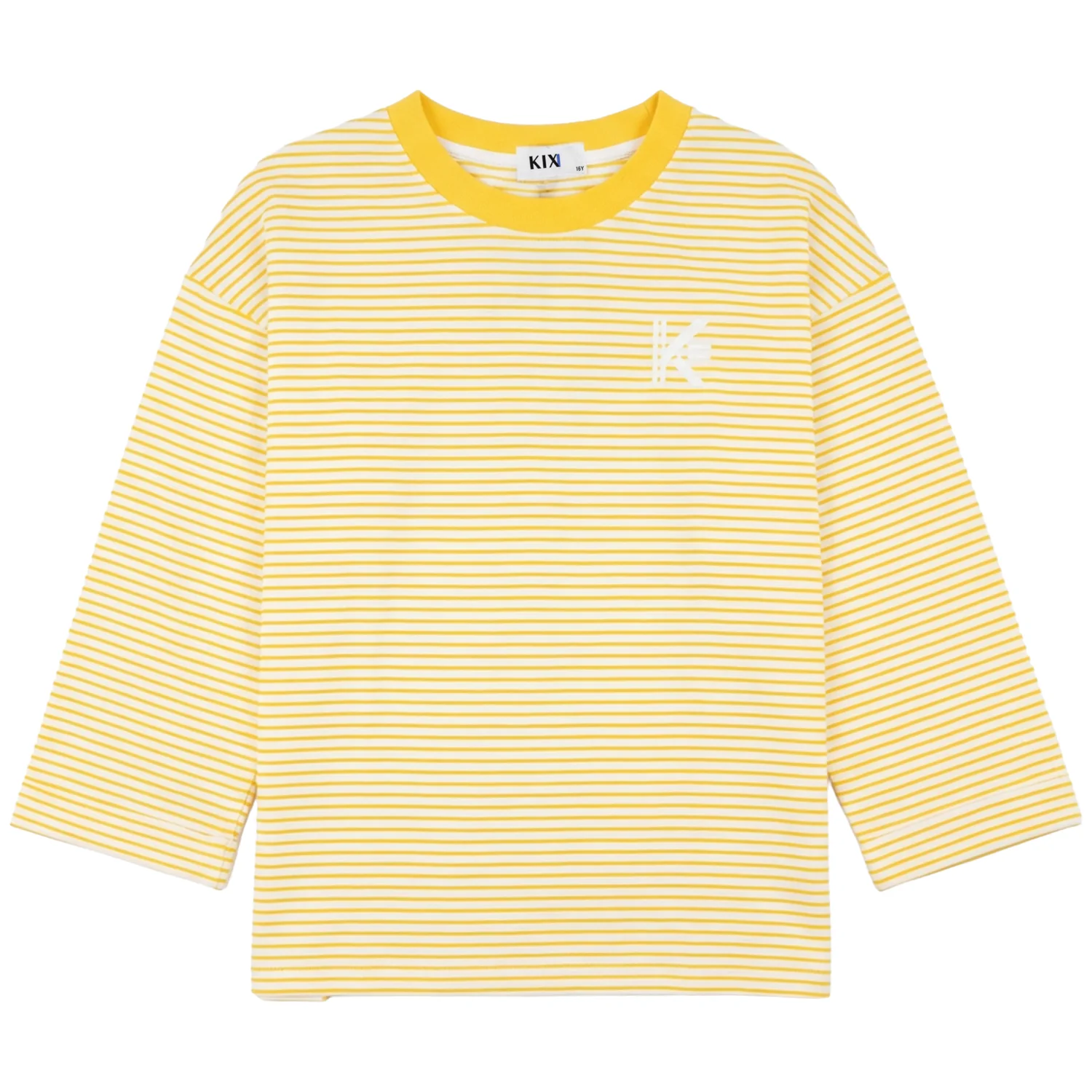 Kix Yellow Striped Boxy Tee KT736
