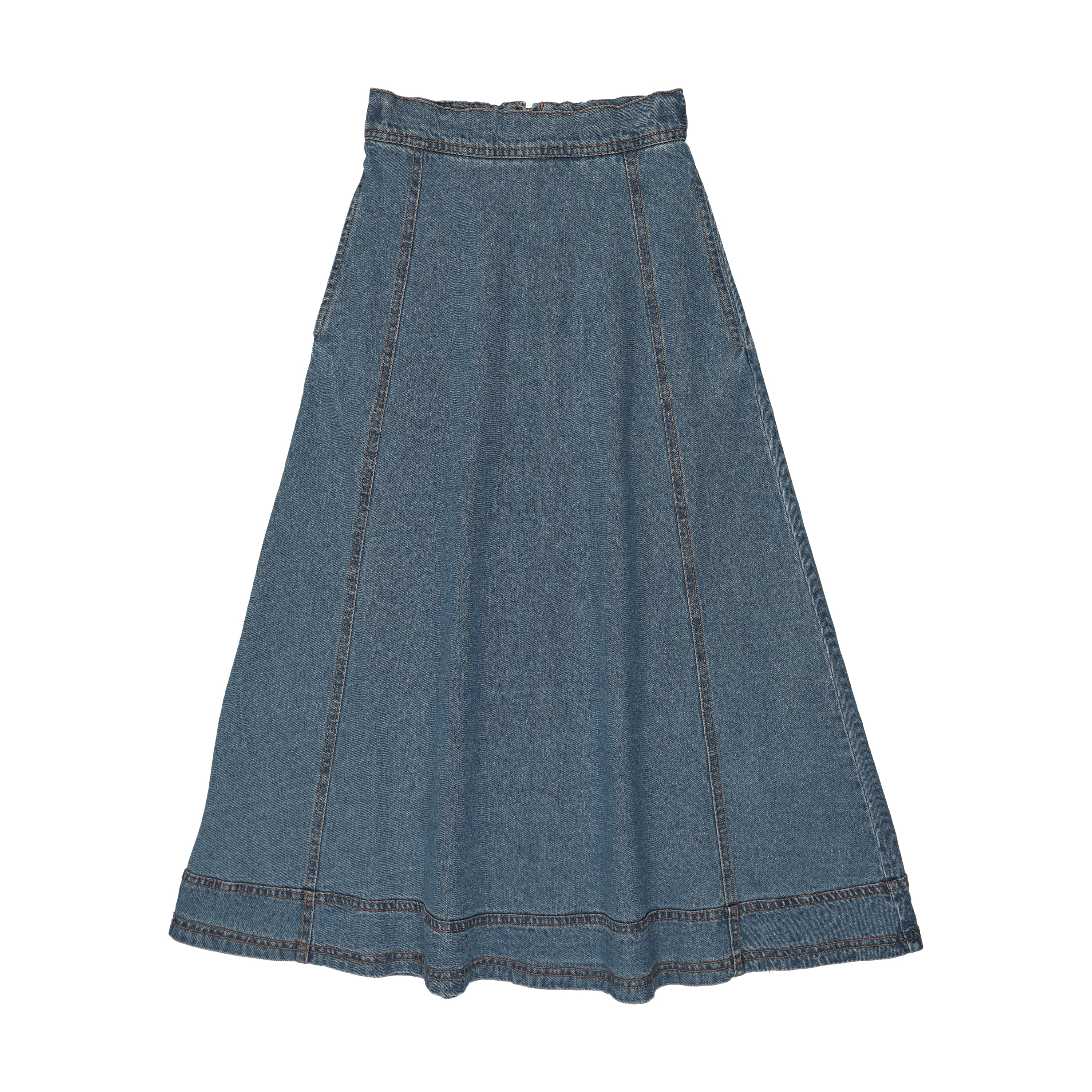 Kin And Kin Denim Maxi Skirt - Blue Denim