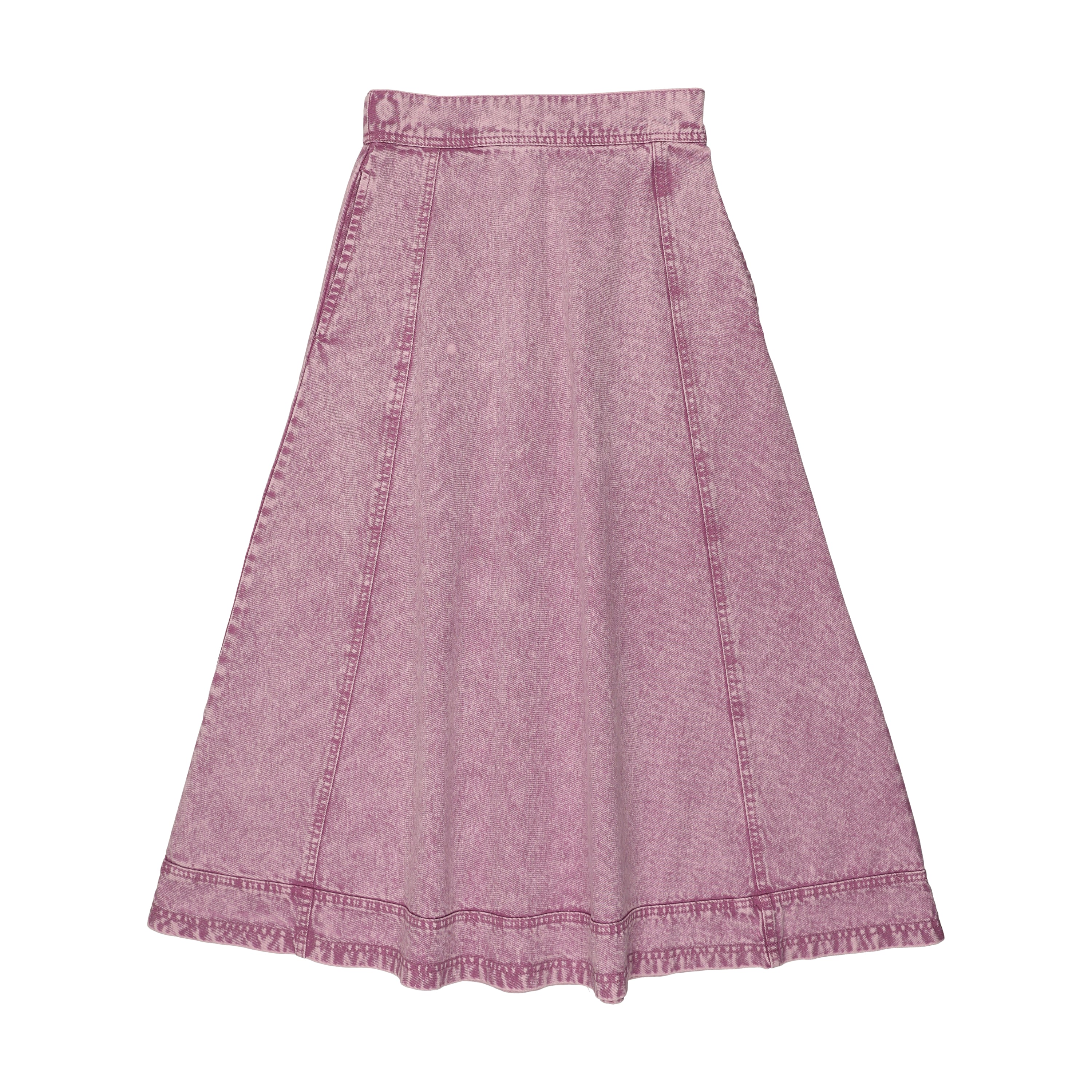 Kin And Kin Denim Maxi Skirt - Mauve Denim