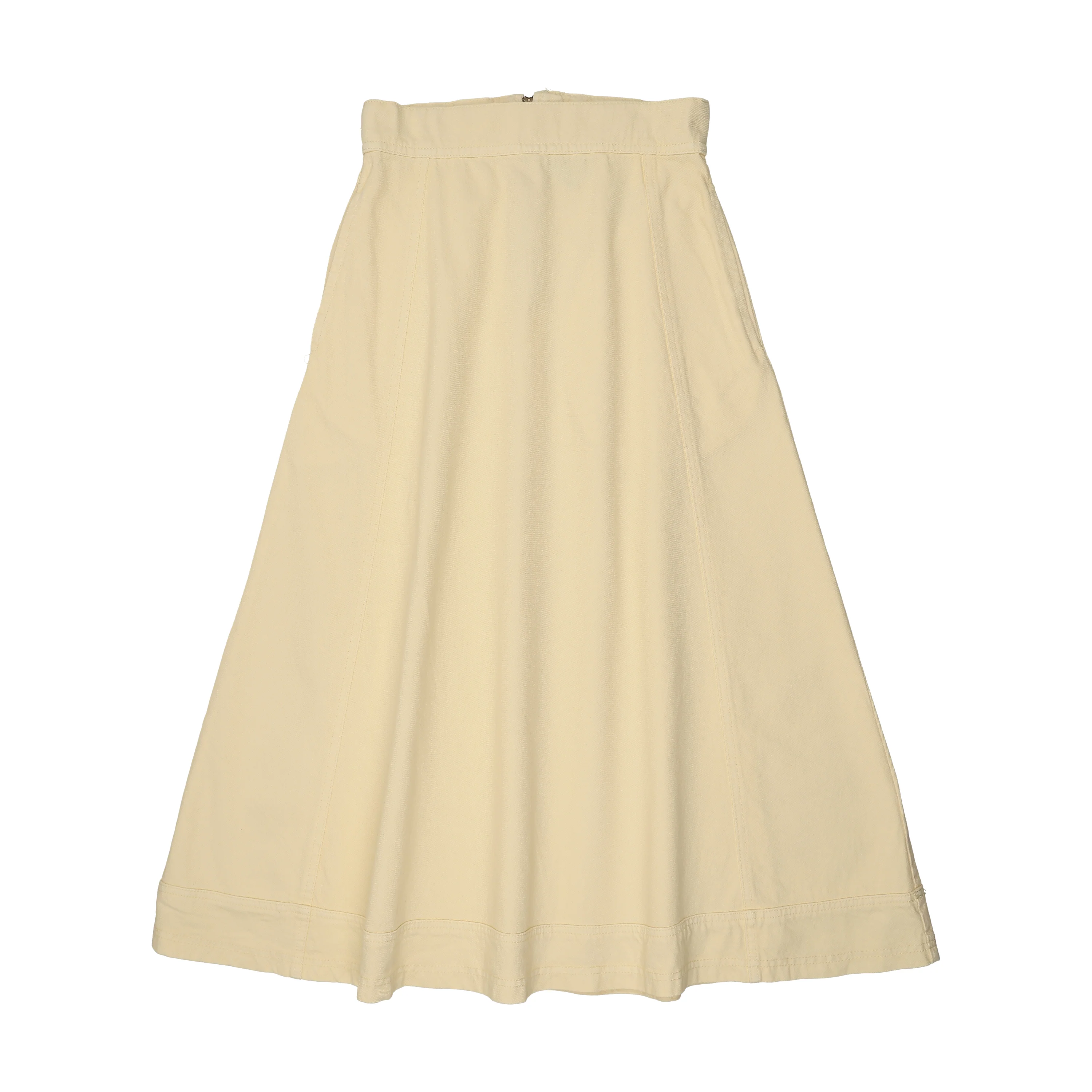 Kin And Kin Denim Maxi Skirt - Yellow Denim