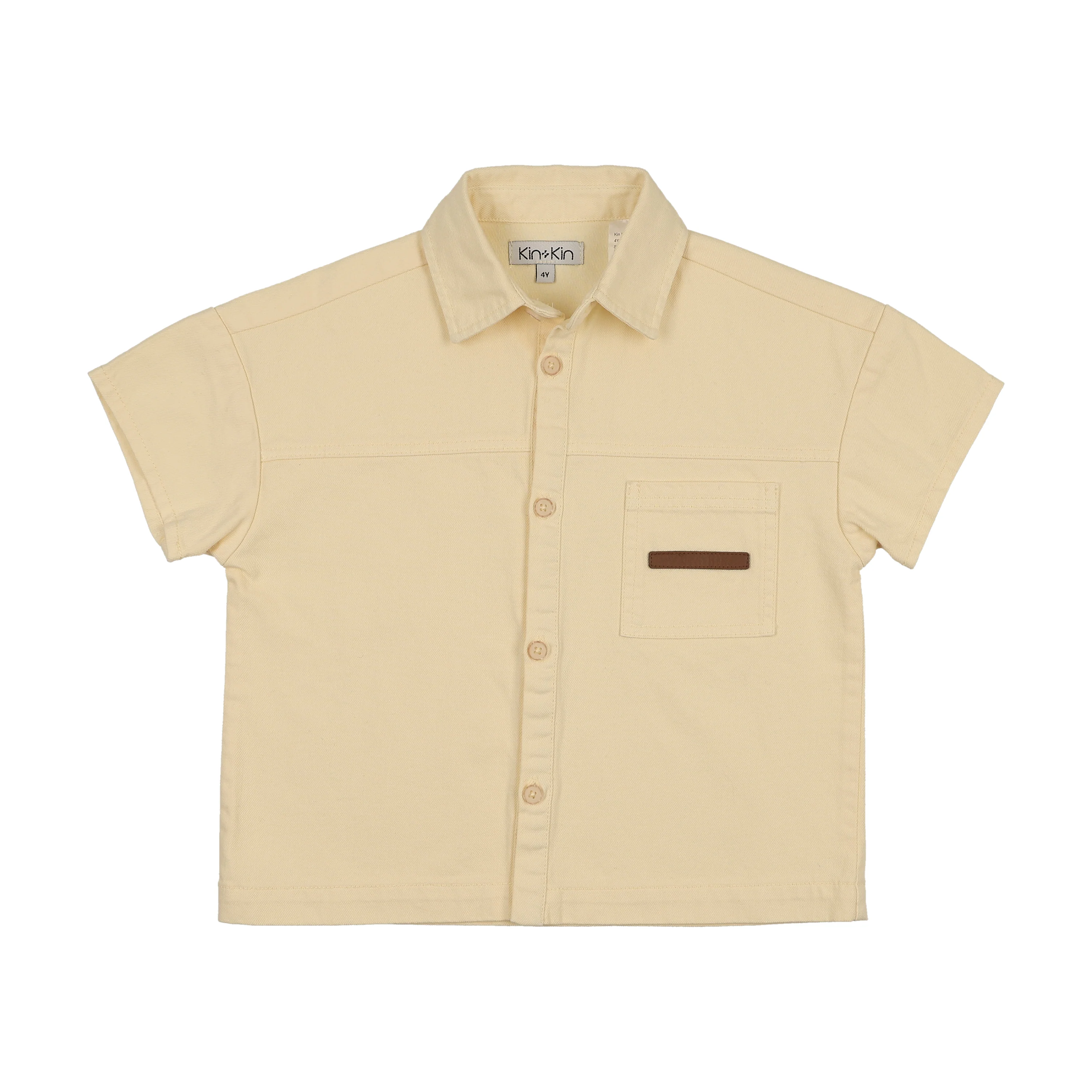 Kin And Kin Denim Boxy Shirt - Yellow Denim