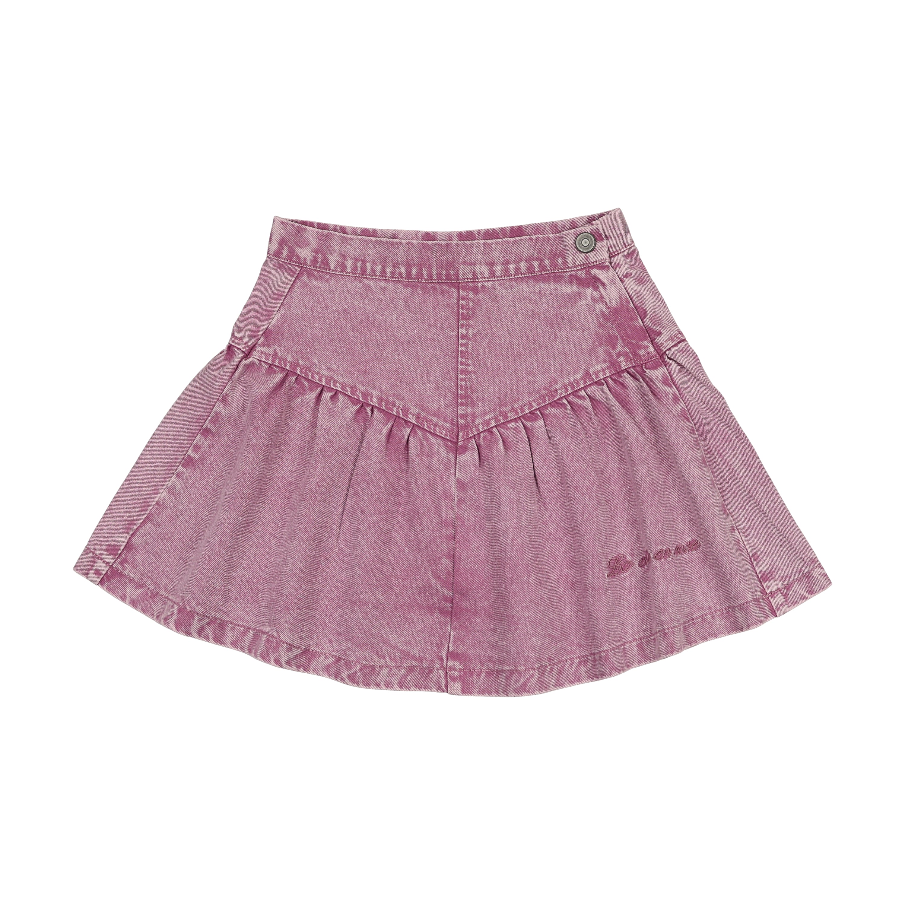 Kin And Kin Denim Yoke Skirt - Mauve Denim