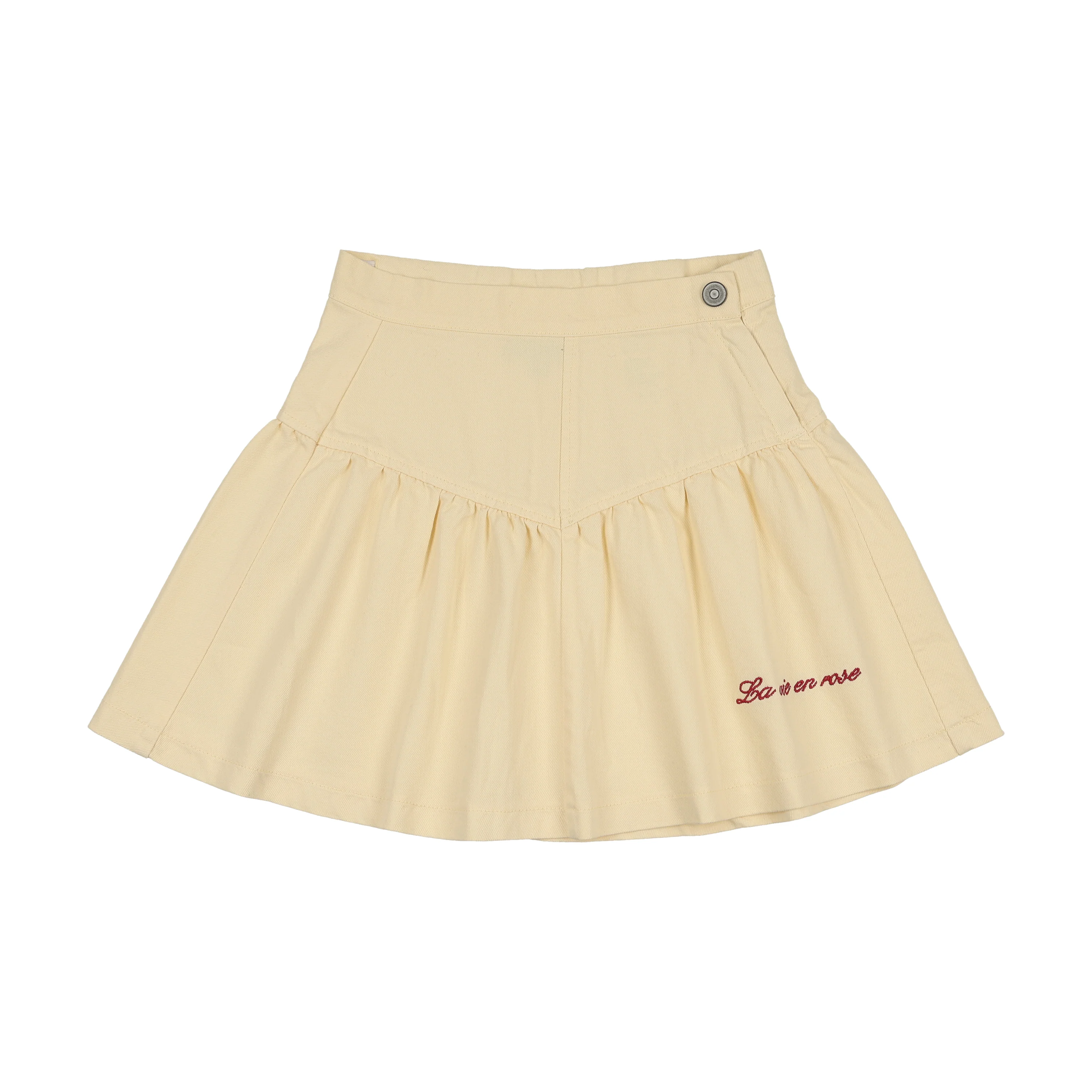 Kin And Kin Denim Yoke Skirt - Yellow Denim