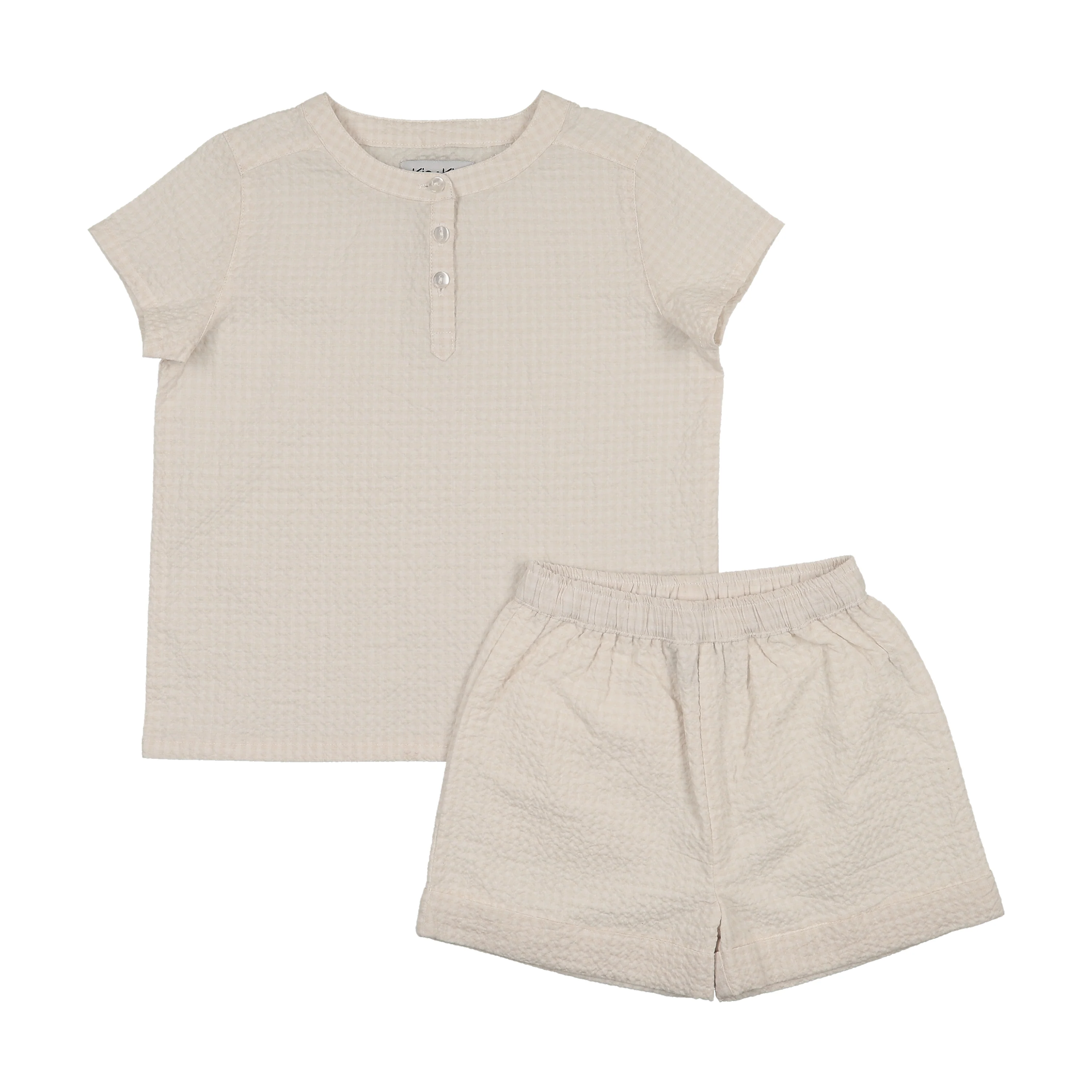 Kin And Kin Shabbos Short Sleeve Shirt - Beige SHIRT ONLY