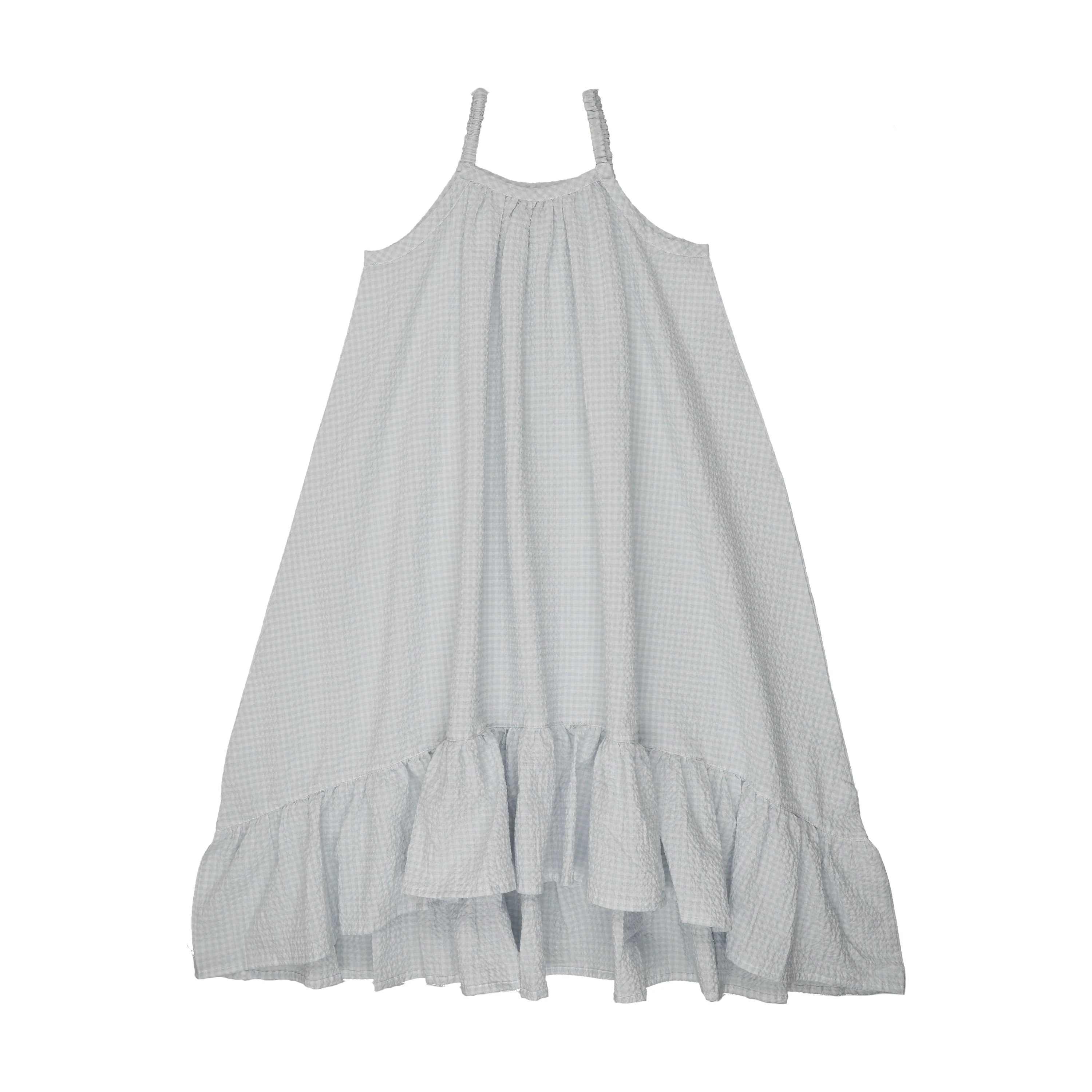 Kin And Kin Maxi High Low Jumper - Blue Gingham