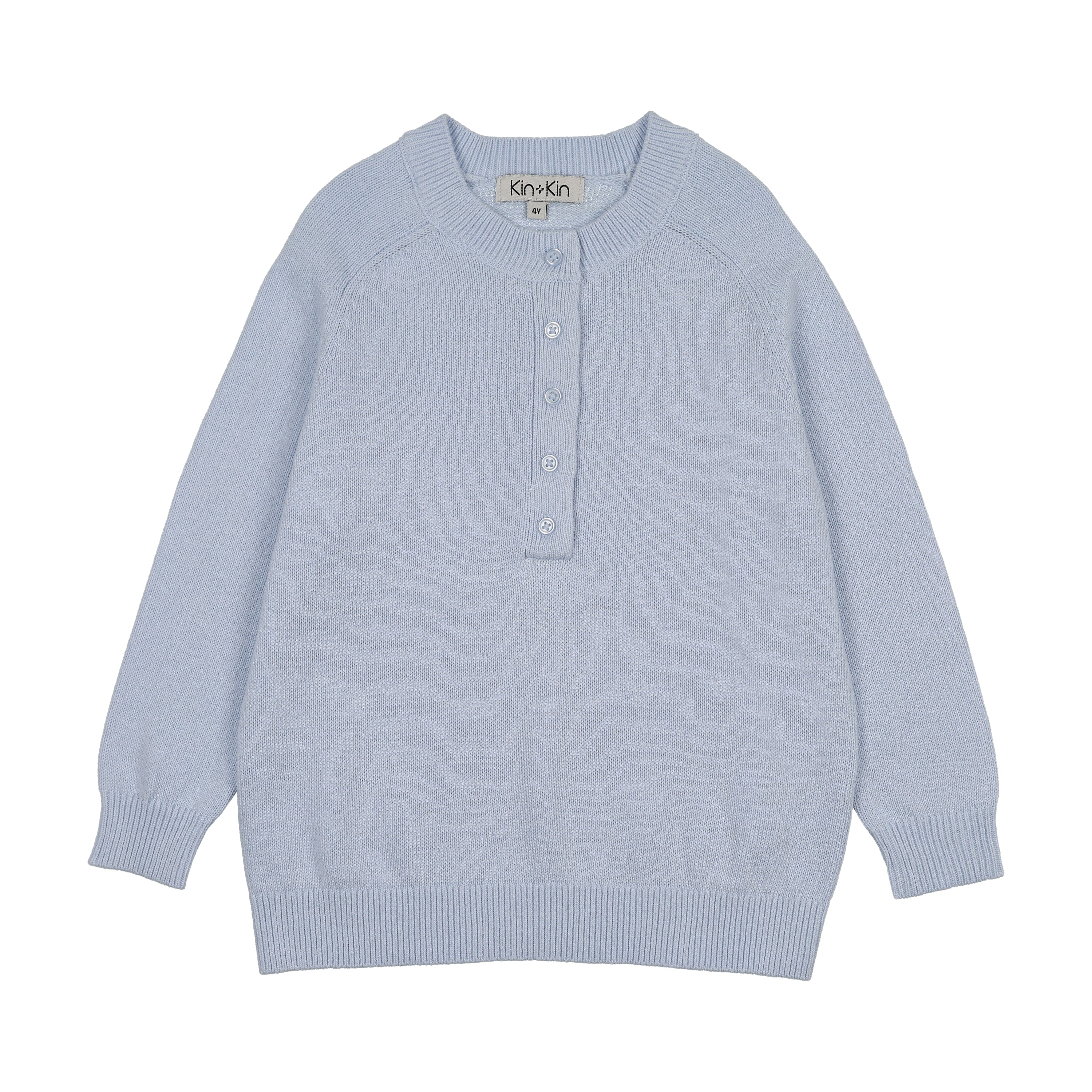 Kin And Kin Raglan Sleeve Sweater - Light Blue