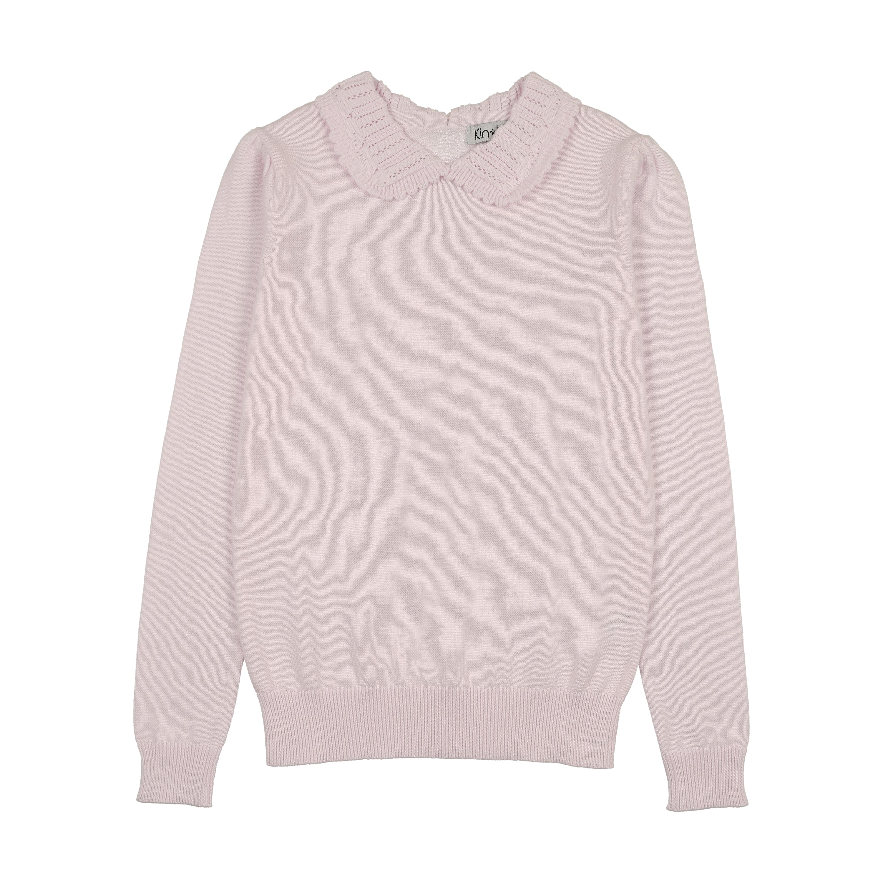 Kin And Kin Peter Pan Collared Sweater - Light Pink