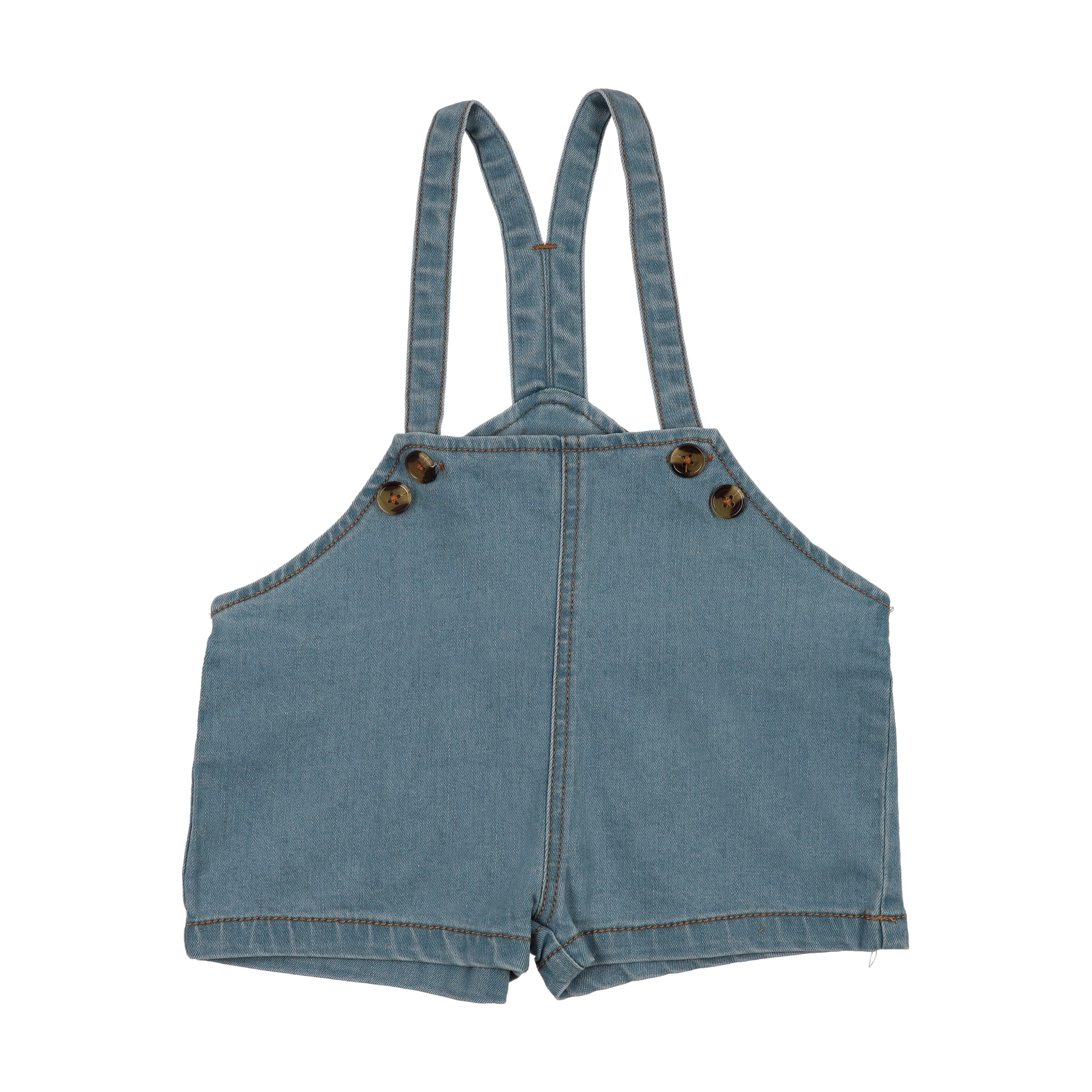 Kin And Kin Chambray Overall - Blue Chambray