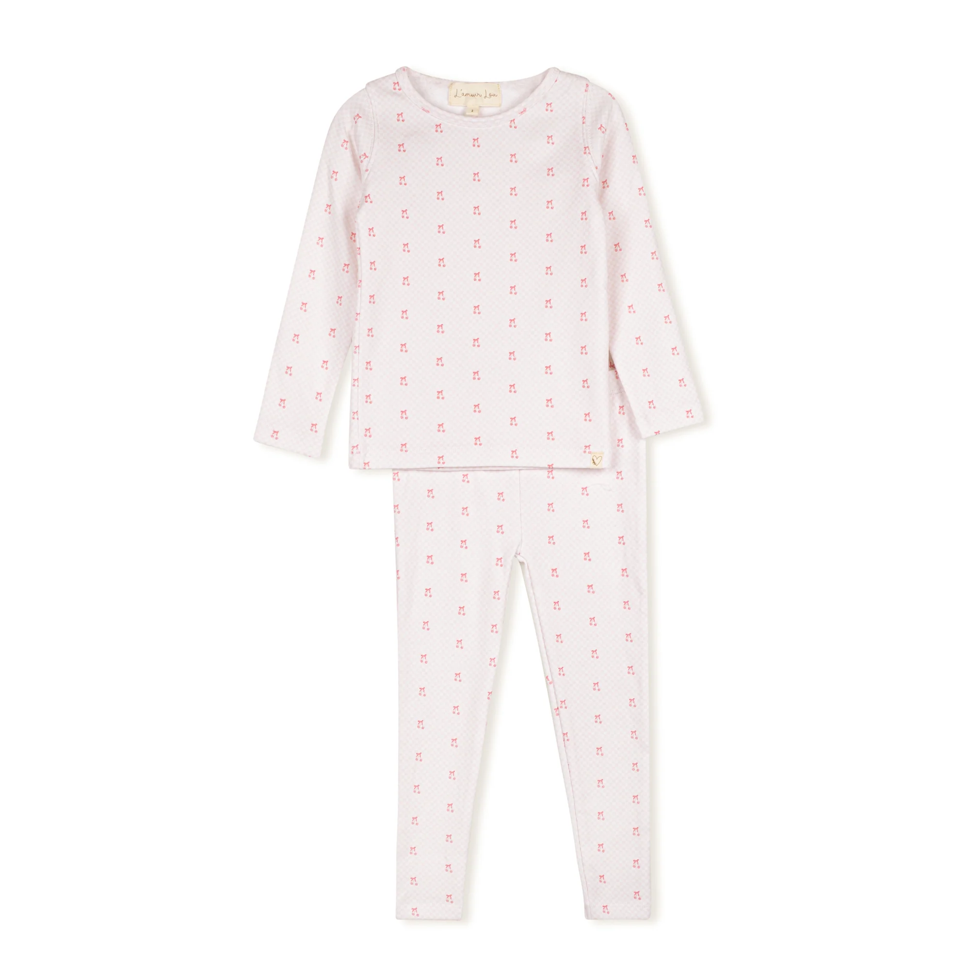 Lamour Lou Pink Checkerboard Cherry Pj
