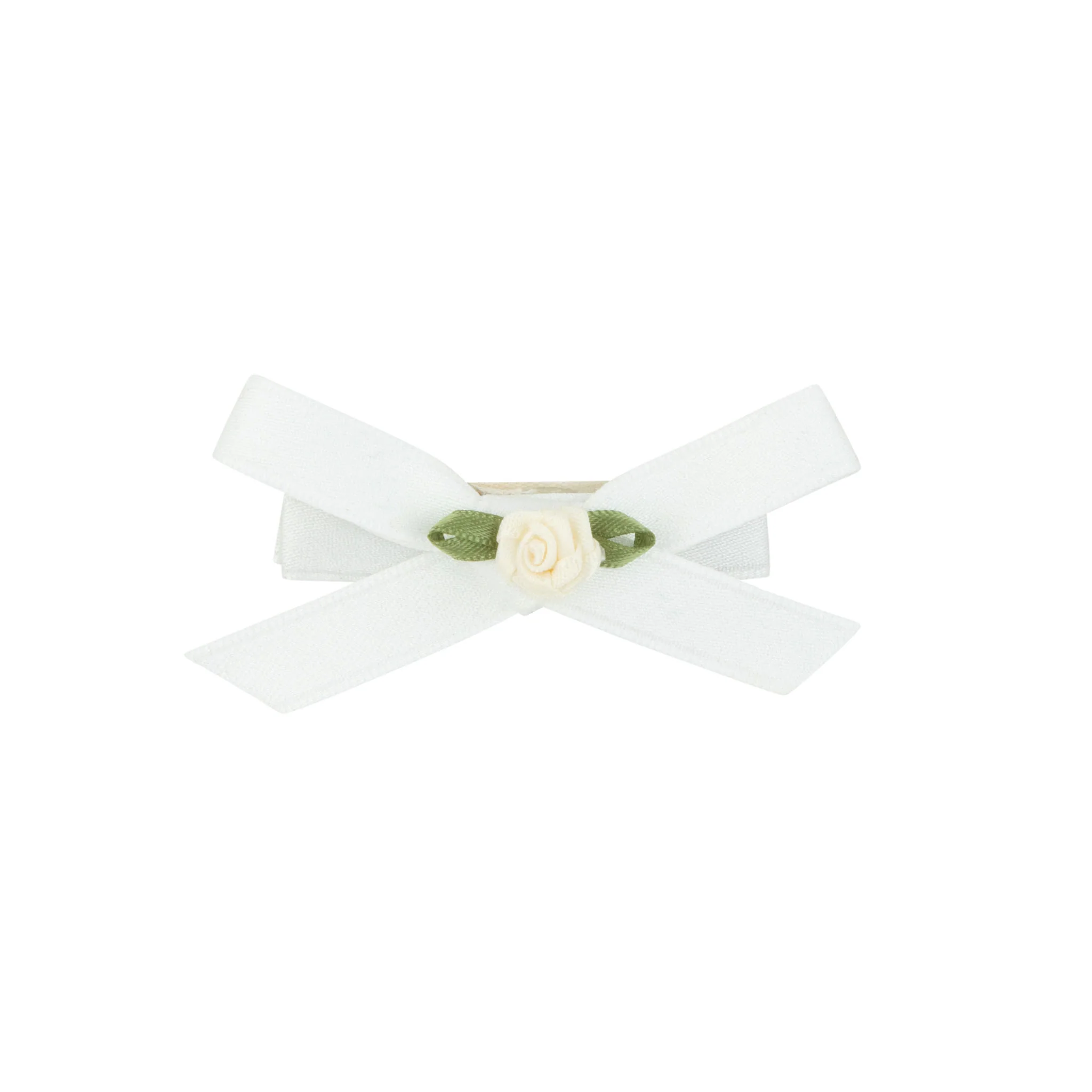 Le Enfant Rose Bows Mini (2pk) White- FINAL SALE