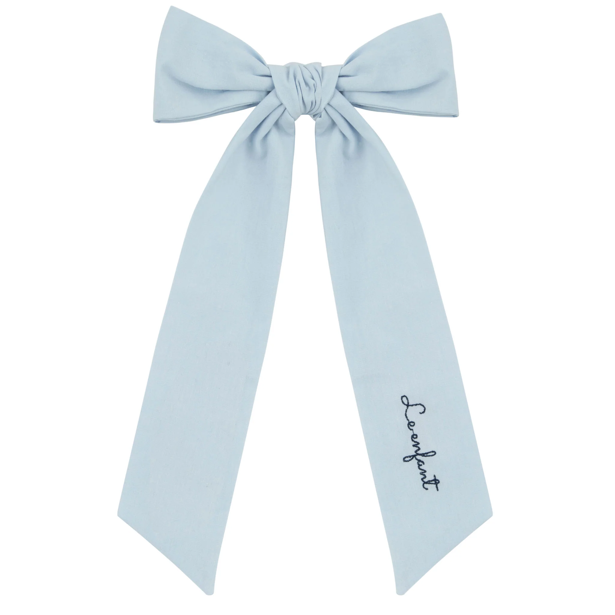 Le Enfant Stitched Bows Light Blue- FINAL SALE