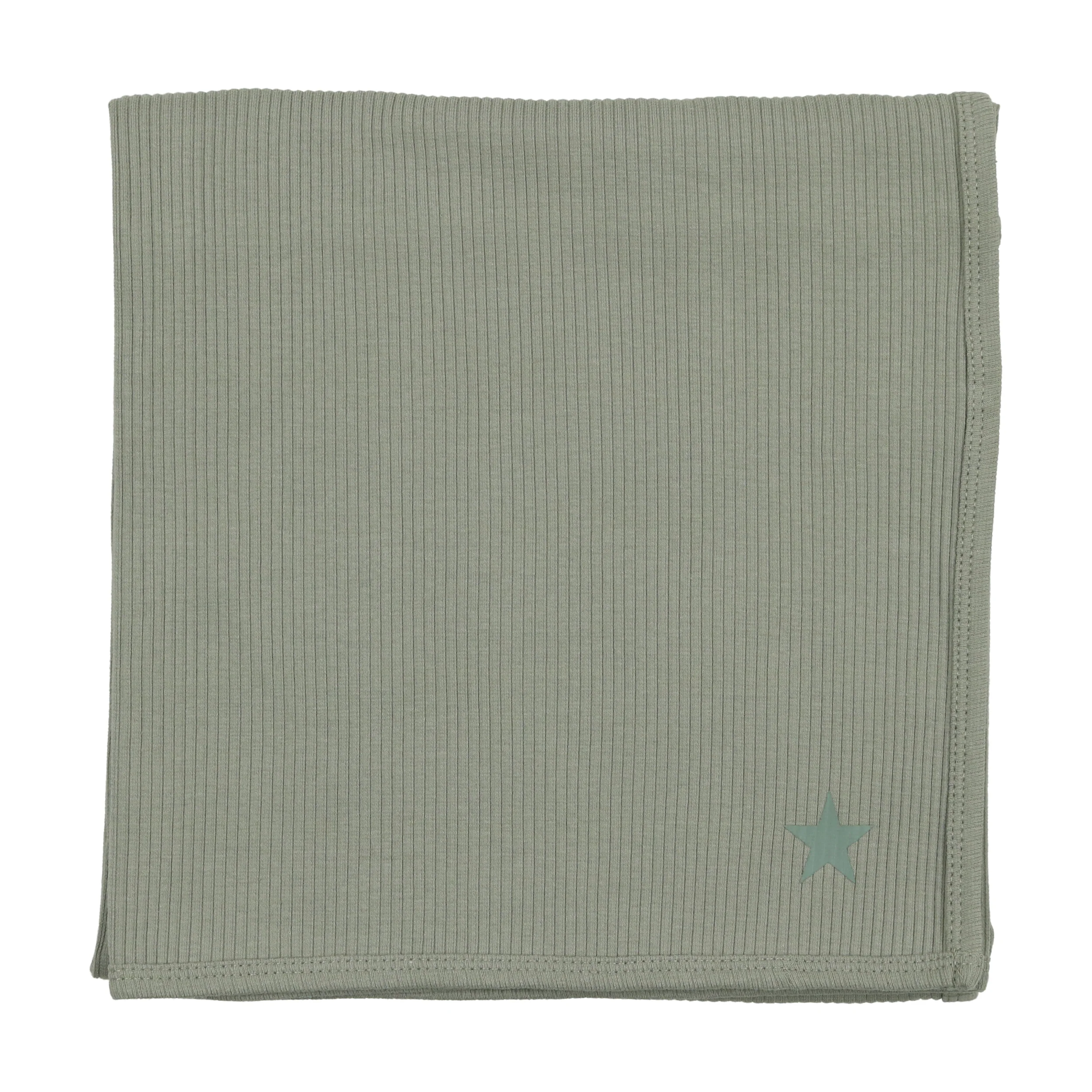Lil Legs Ribbed Blanket Green Star