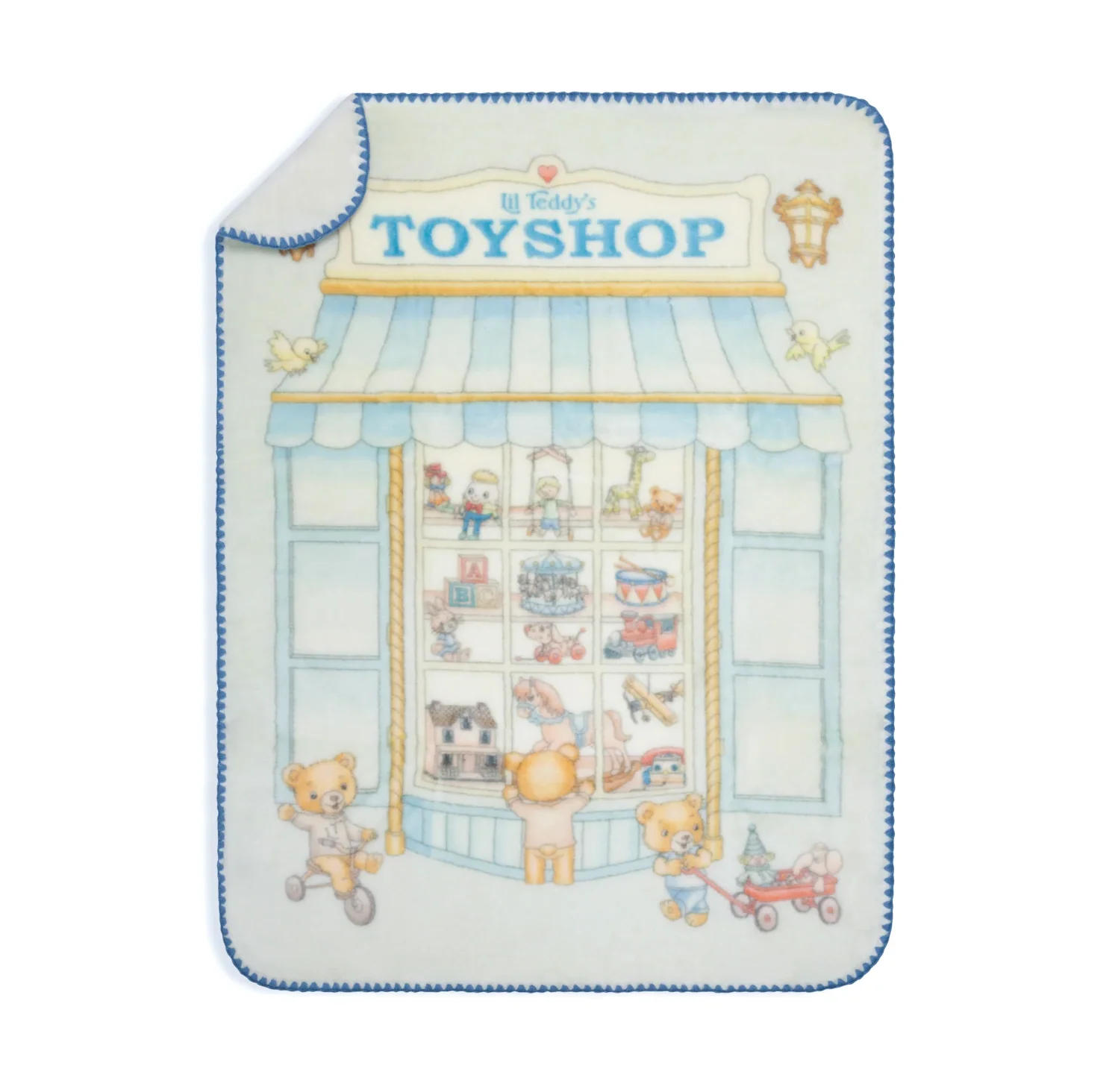 Lil Teddy Lil Teddy's Toyshop Blueberry Biscuit Plush Blanket