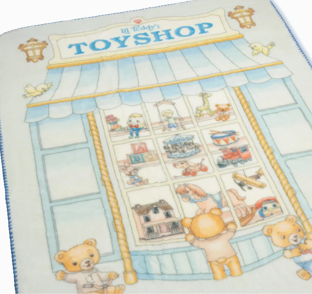 Lil Teddy Lil Teddy's Toyshop Blueberry Biscuit Plush Blanket - Image 2