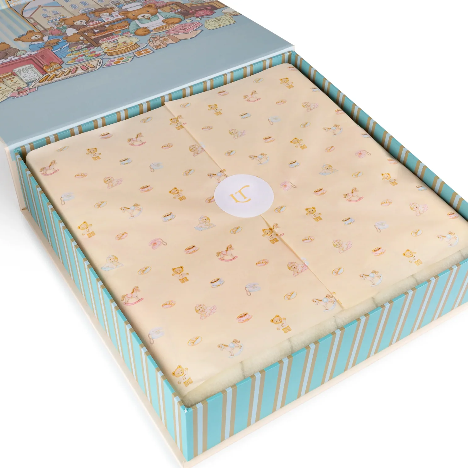Lil Teddy Lil Teddy's Toyshop Blueberry Biscuit Plush Blanket - Image 4