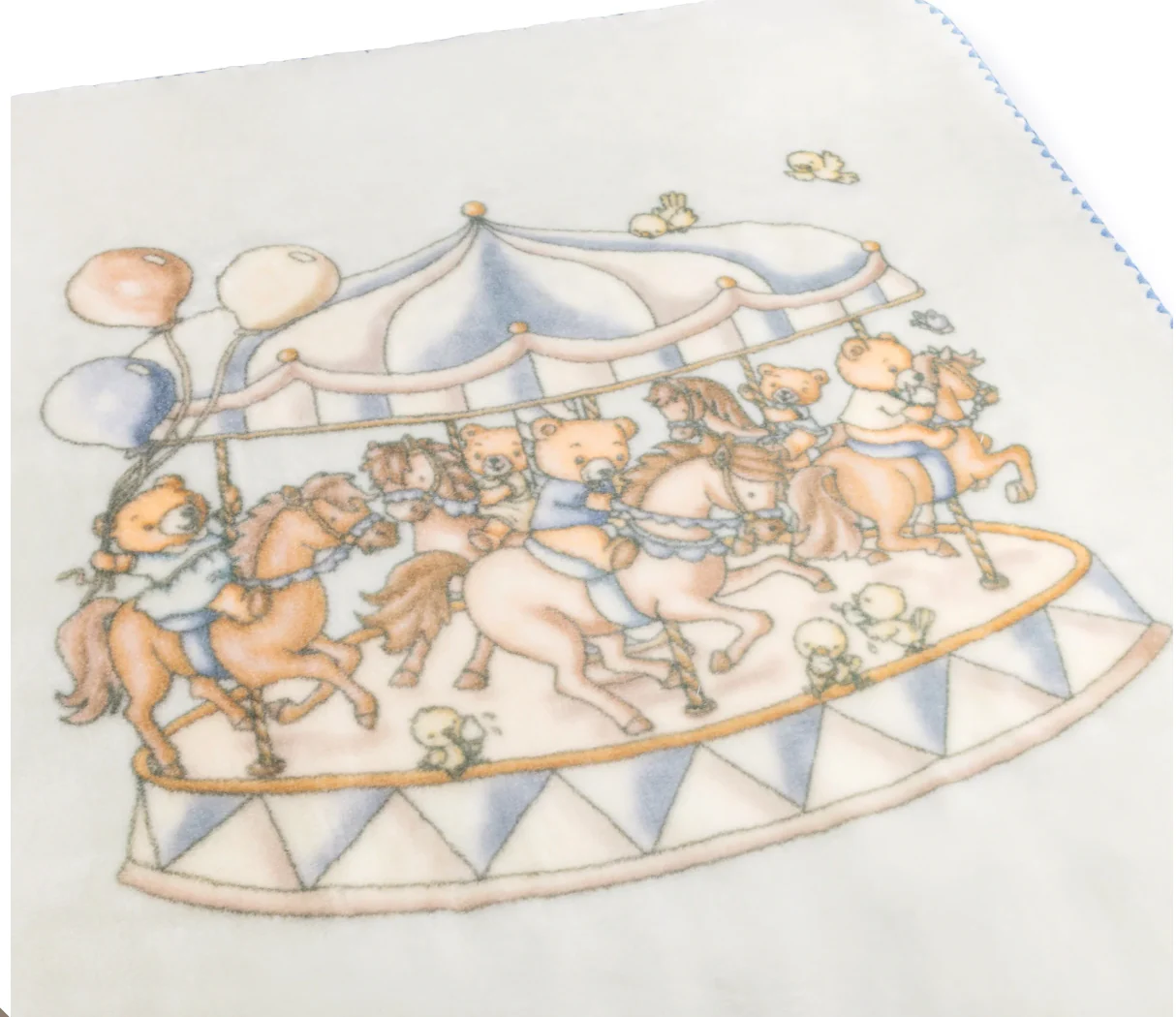Lil Teddy Merry Go Snuggle Blueberry Biscuit Plush Blanket - Image 5