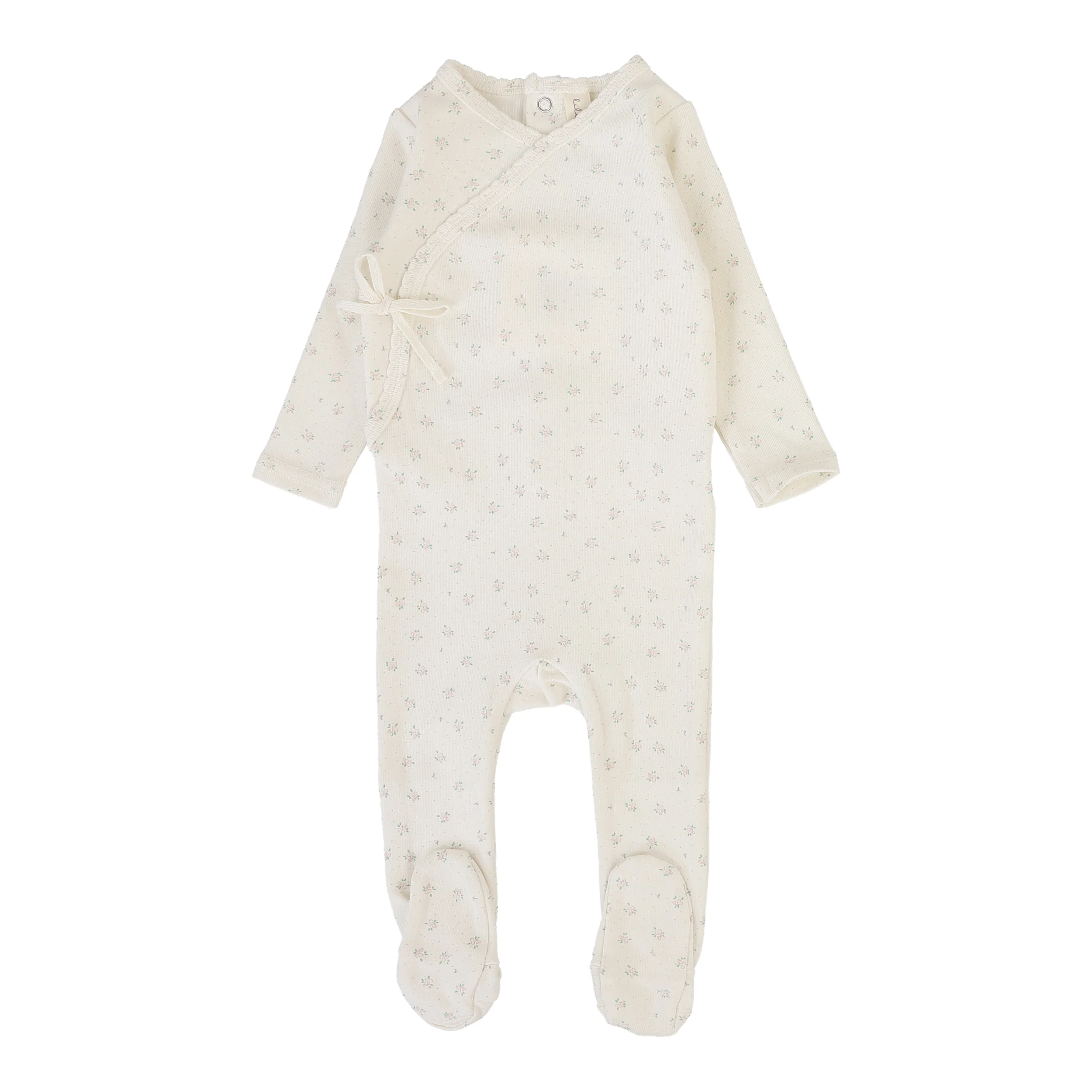 Lilette By Lil Legs Bud Footie Cream/Pink