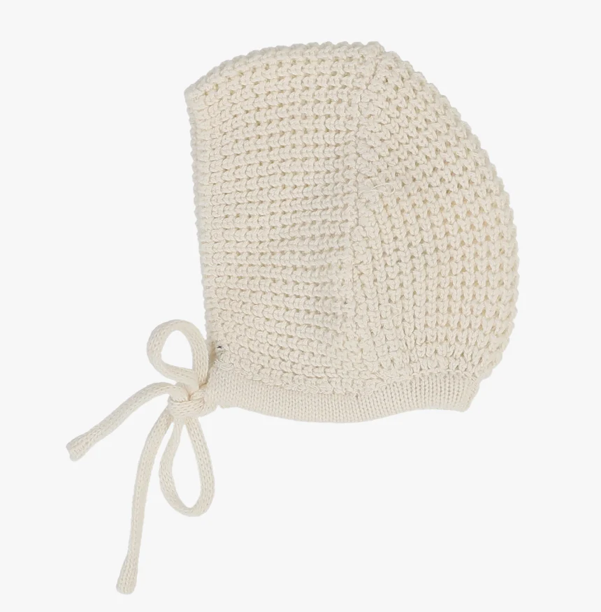 Lilette By Lil Legs Chunky Knit Bonnet Cream