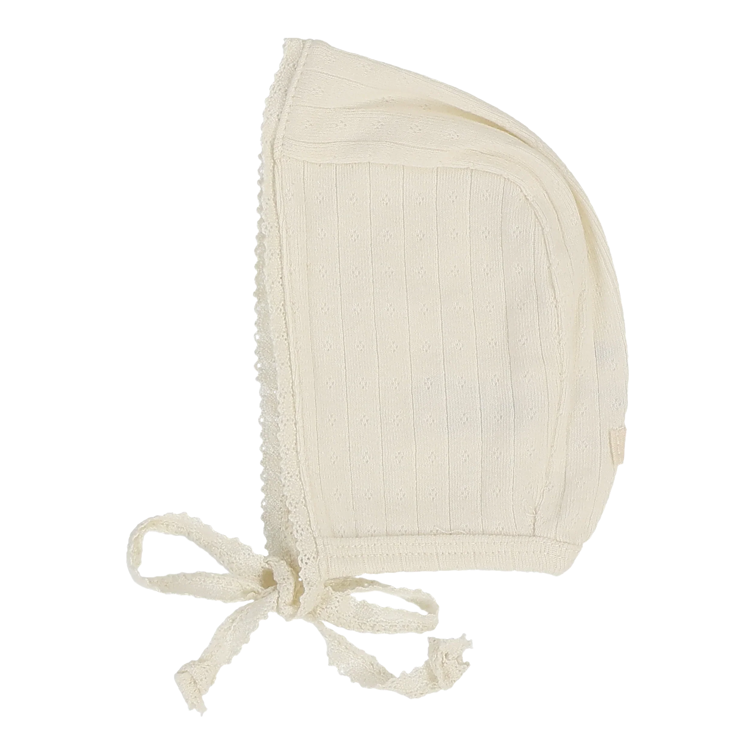 Lilette By Lil Legs Fine Pointelle Bonnet Cream