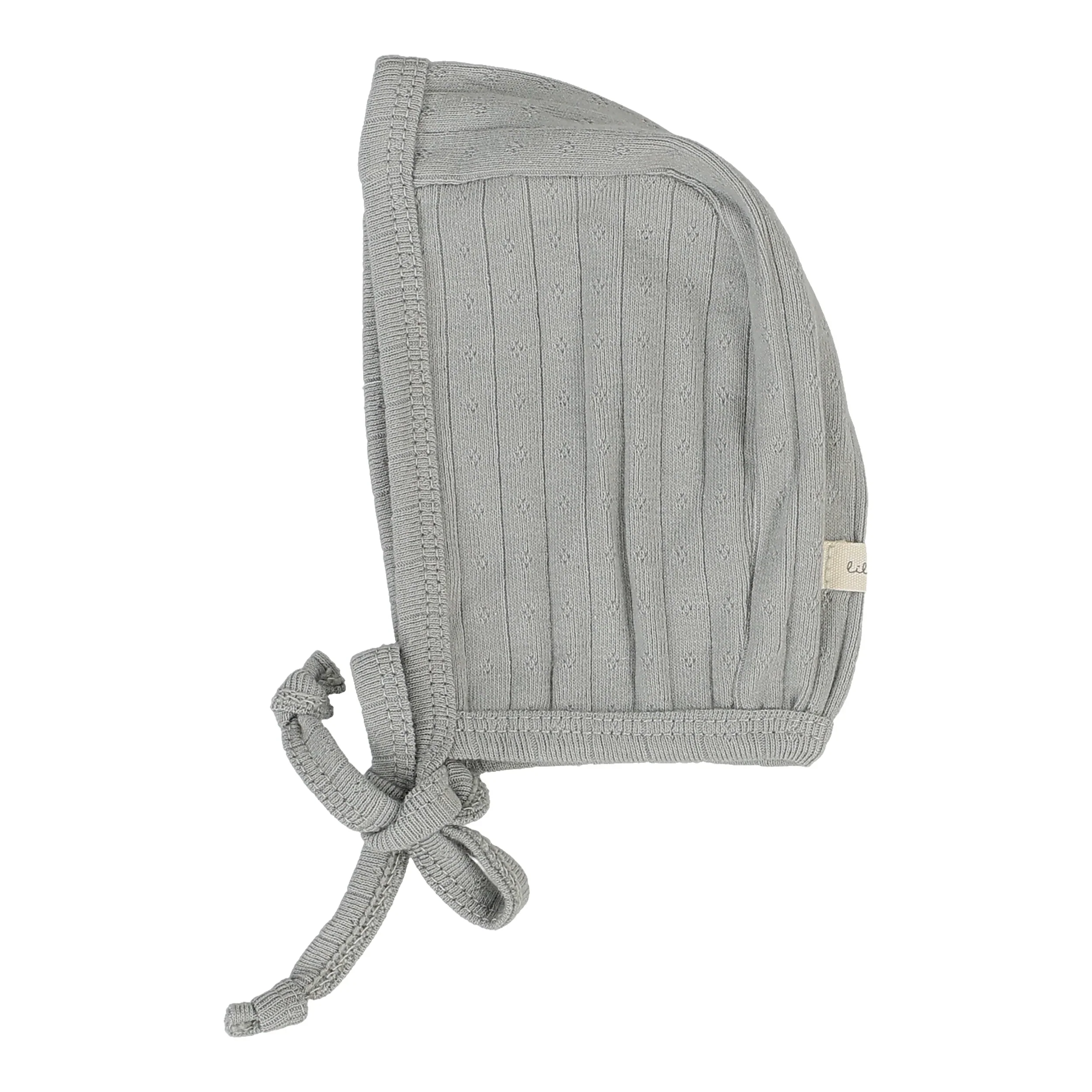 Lilette By Lil Legs Fine Pointelle Bonnet Light Blue