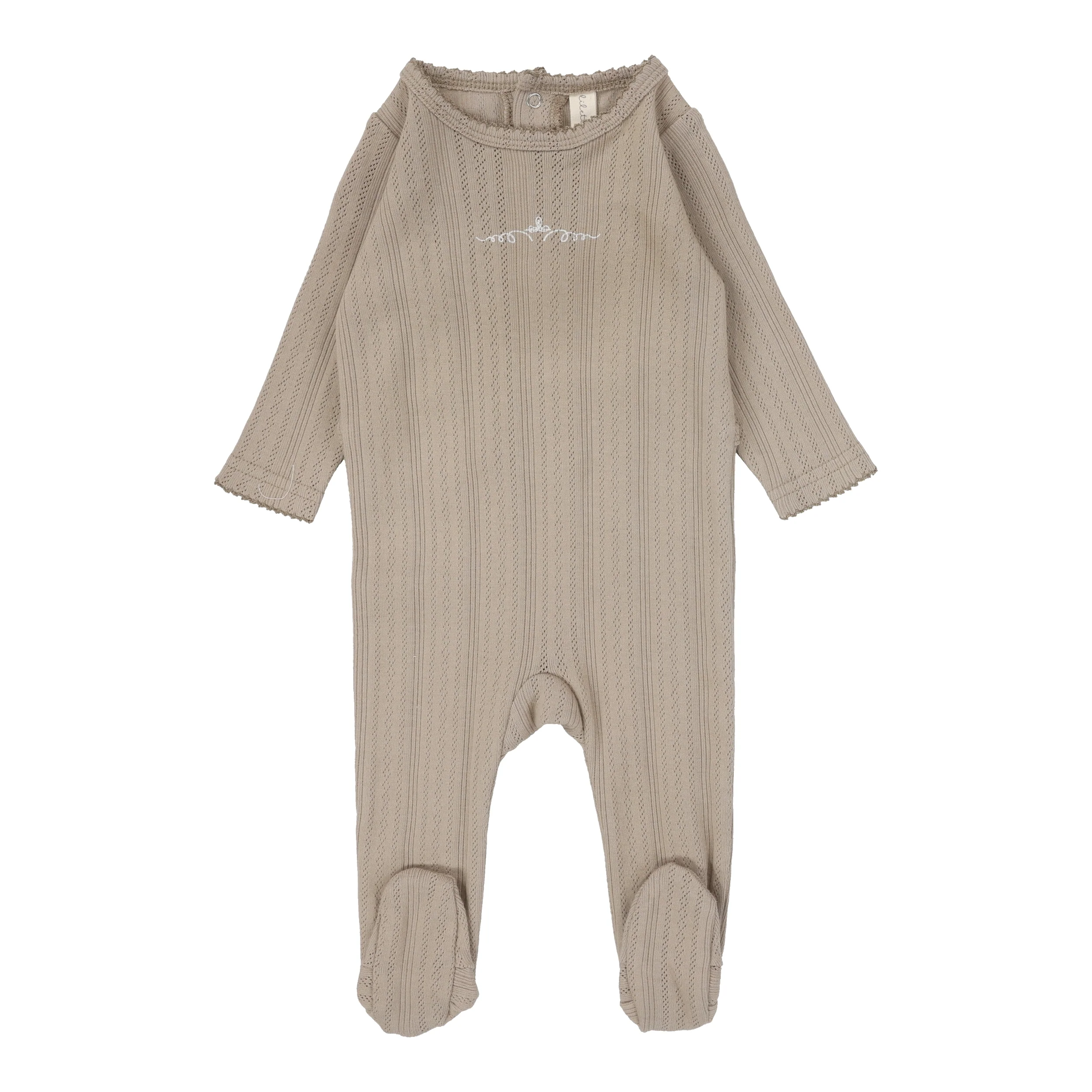 Lilette By Lil Legs Pointelle Graphic Footie OatCrown
