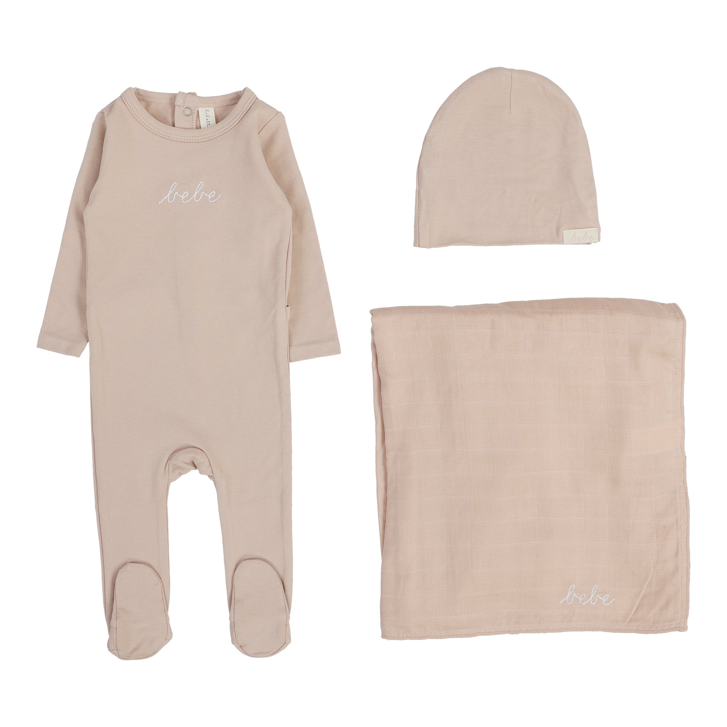 Lilette By Lil Legs Take Me Home Bebe Layette Set Dusty Pink