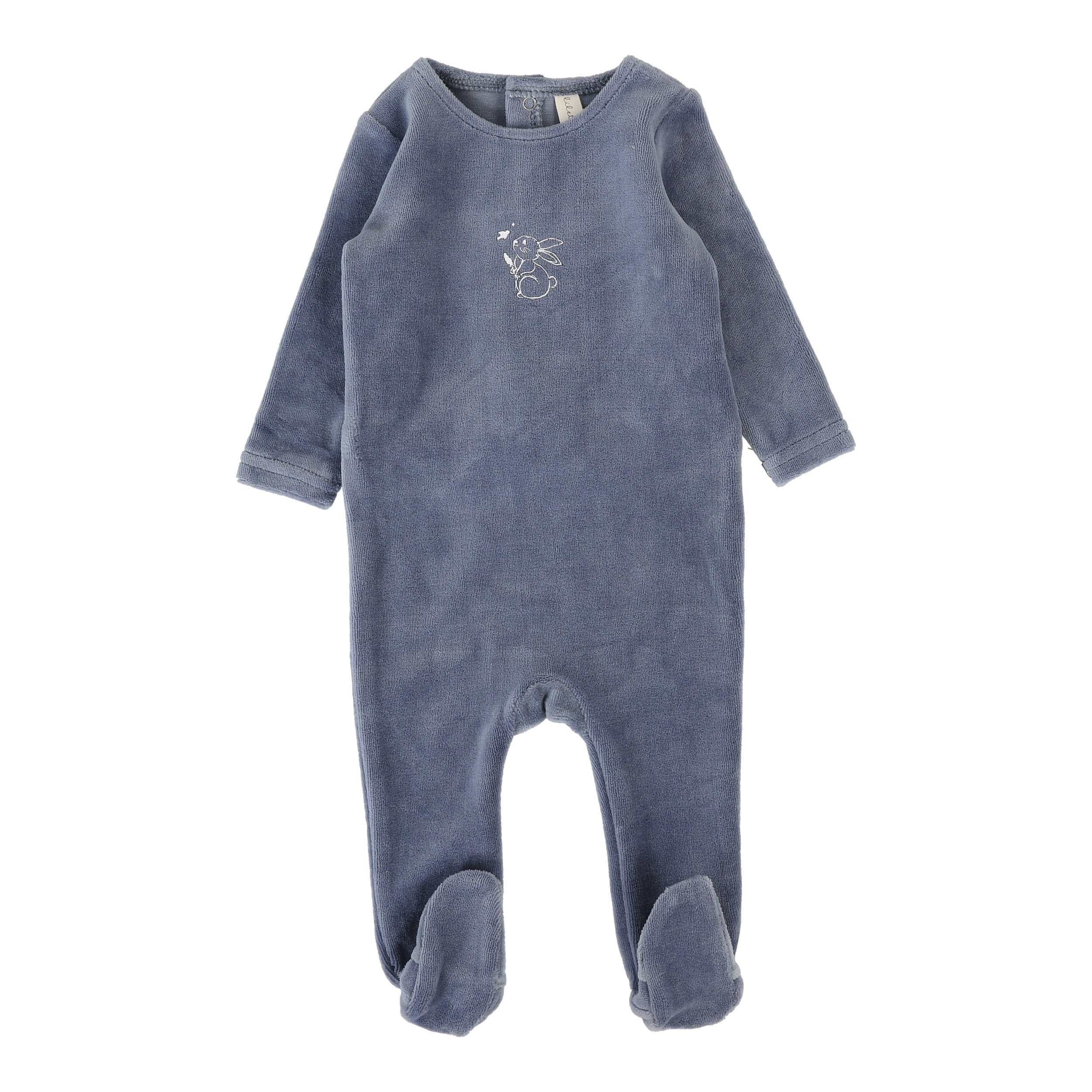 Lilette By Lil Legs Velour Forest Graphic Footie Slate