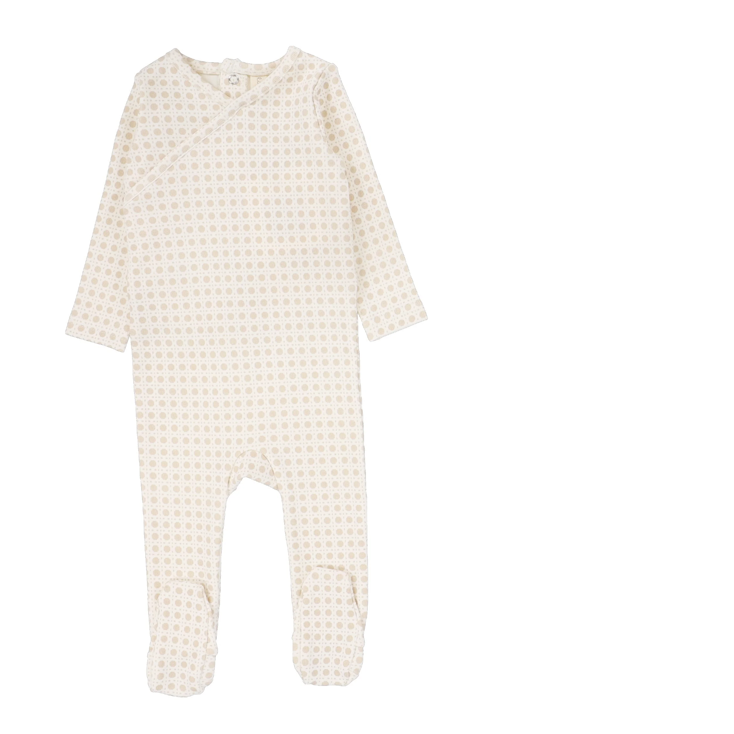 Lilette By Lil Legs Woven Print Footie Oat