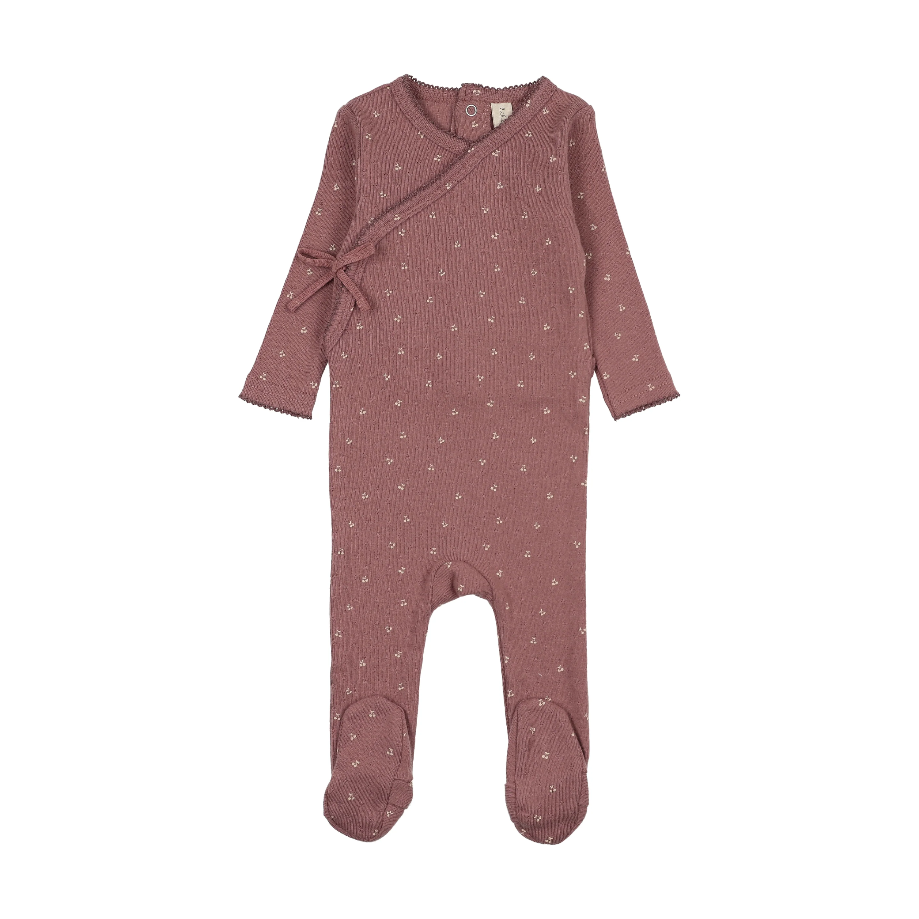 Lilette Cherry Scallop Footie - Mauve